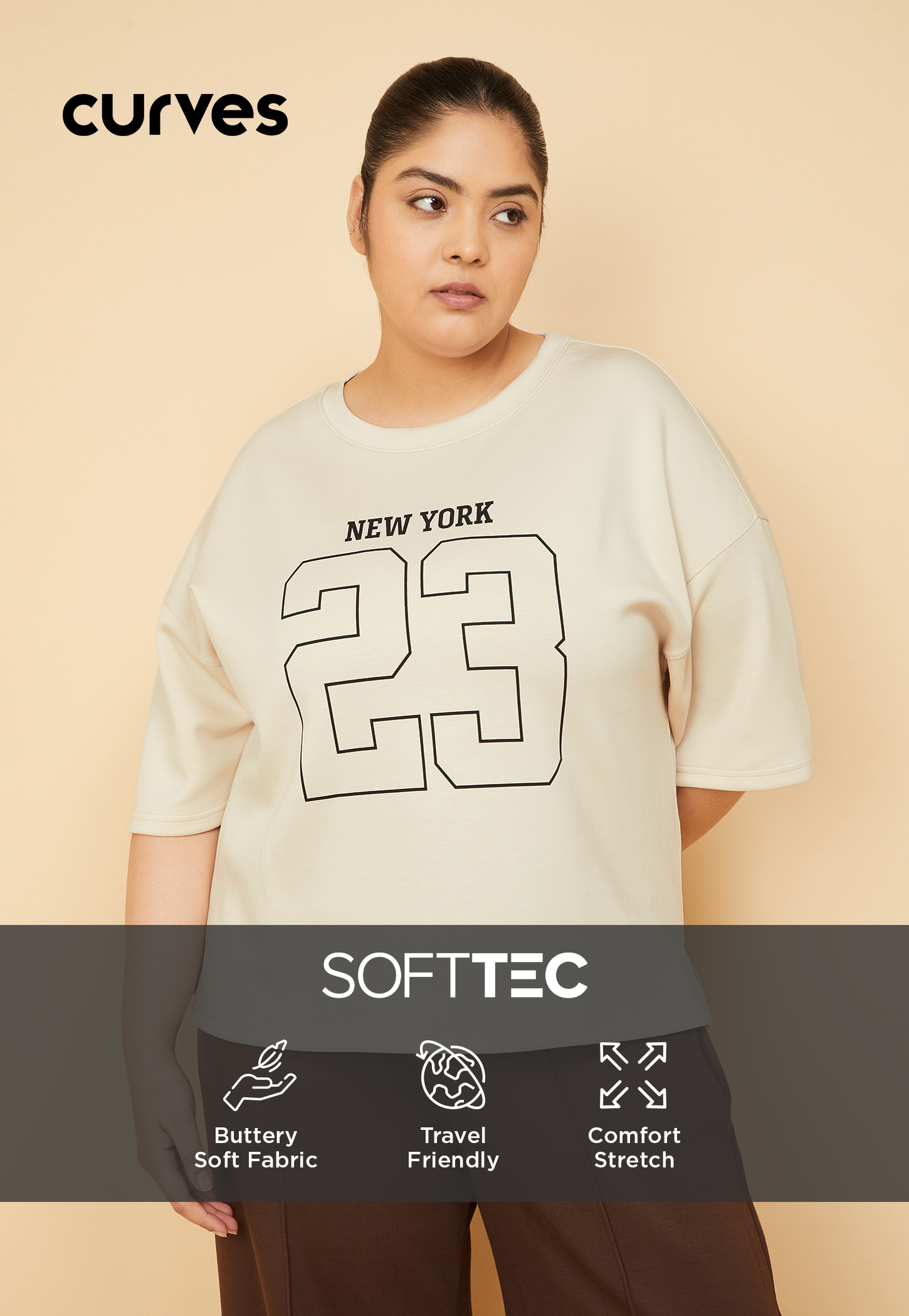 Women Printed Boxy Fit Sports T-shirt-picture-16