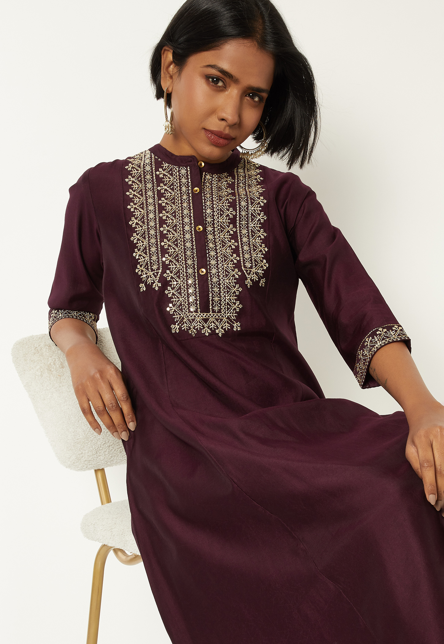 Women Embroidered A-line Kurta-picture-10