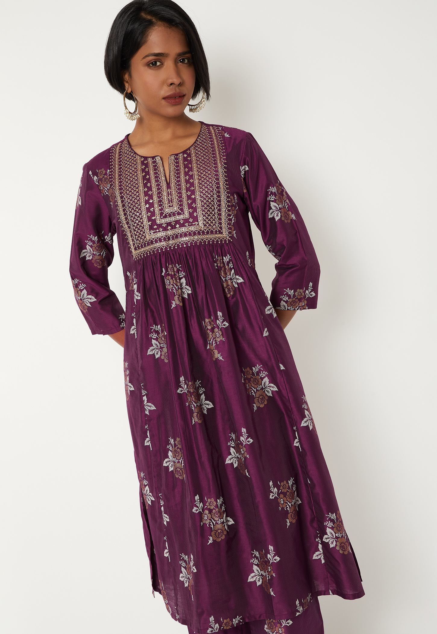 Women Floral Print A-line Kurta Set-picture-55
