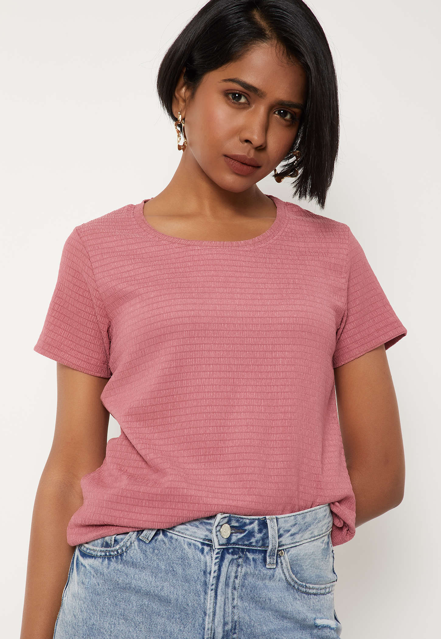 Women Textured T-shirt-picture-50