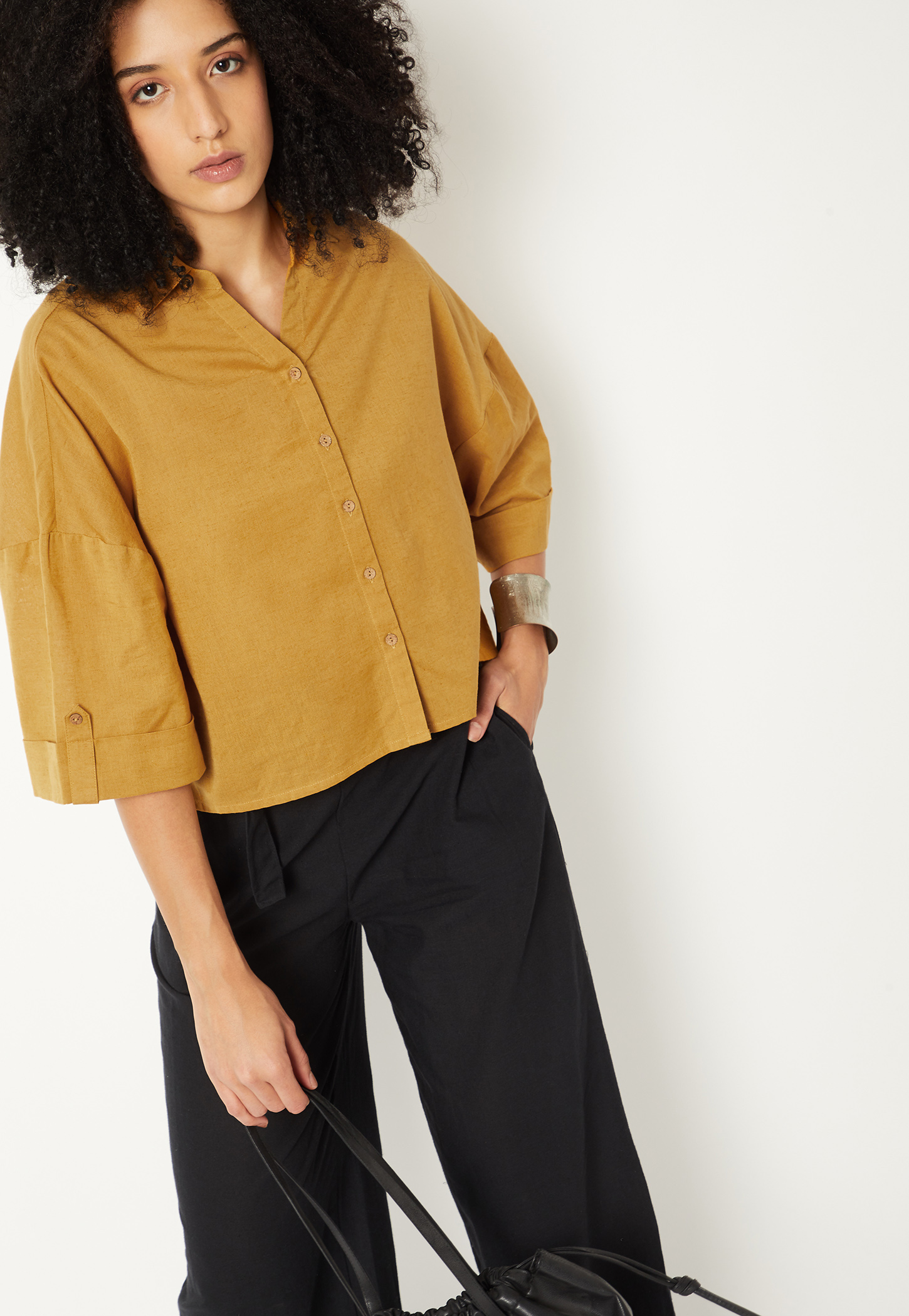 Women Solid Crop Shirt-picture-47