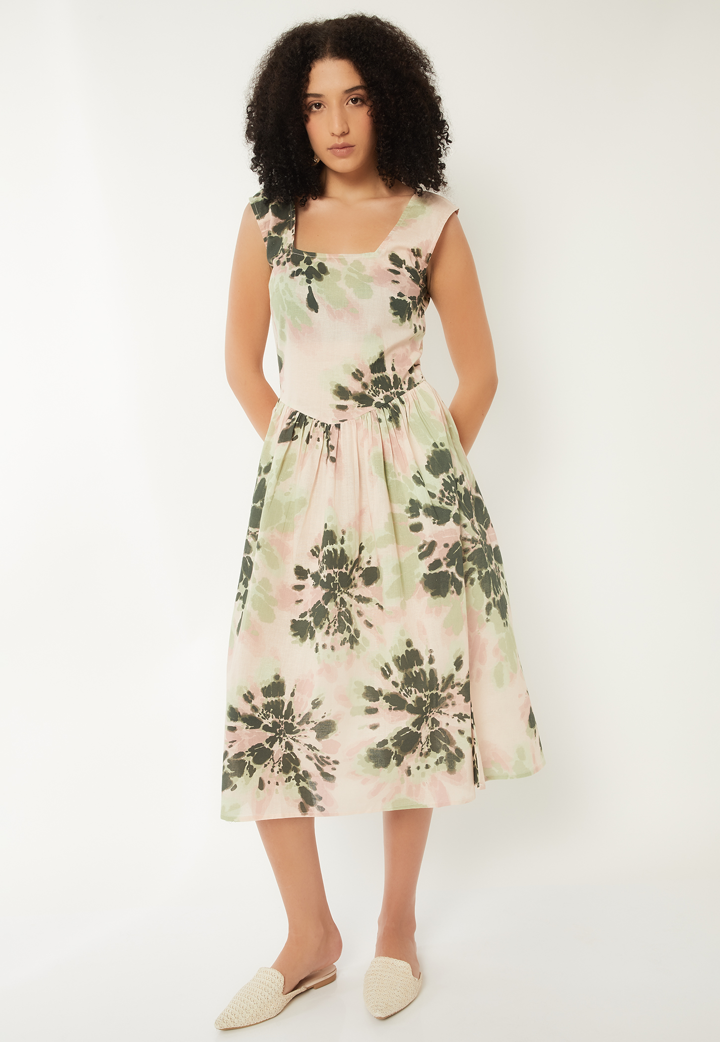 Women Printed A-line Midi Dress-picture-54
