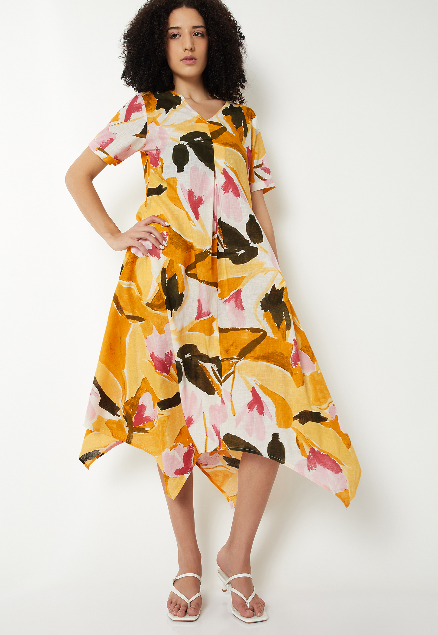 Kalki x Max Women Printed Asymmetric Midi Dress-picture-40