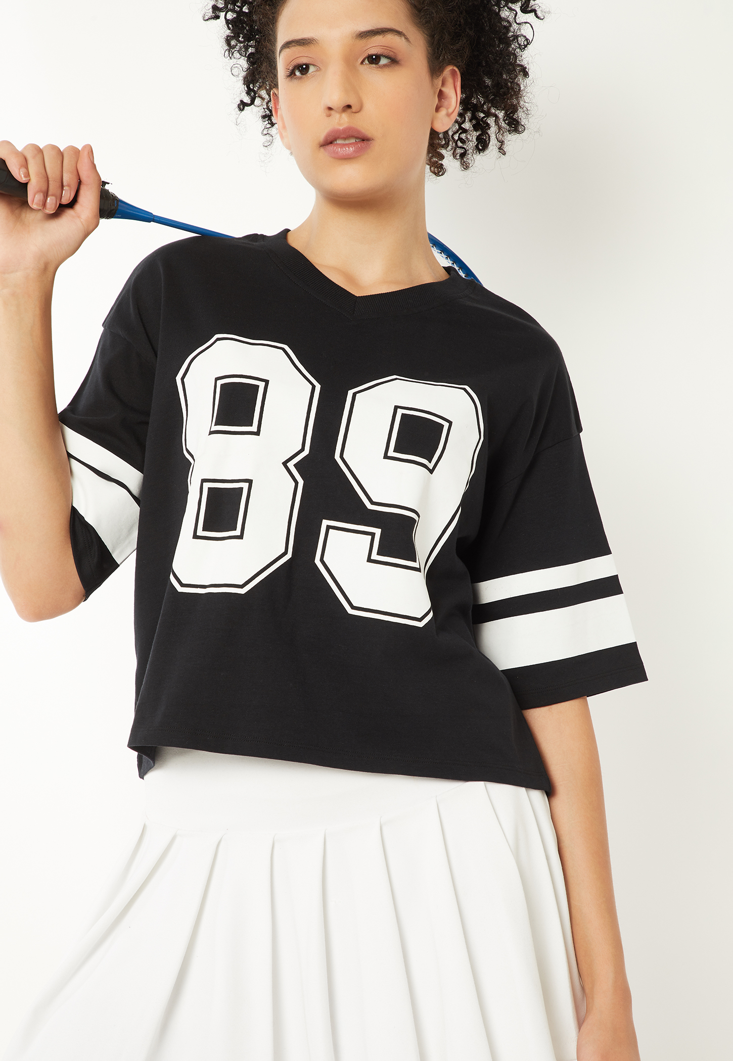 Women Printed Boxy Fit Sports T-shirt-picture-35