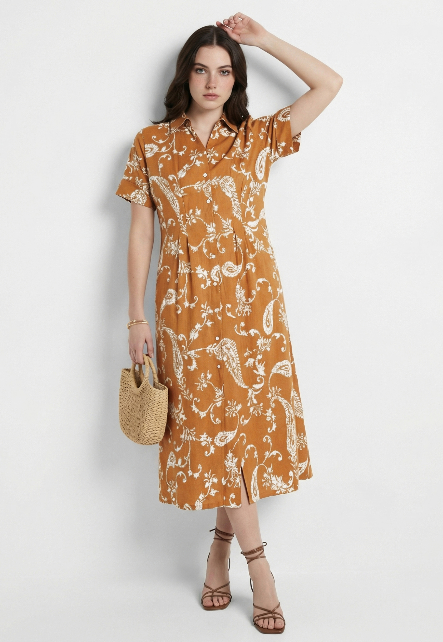 Women Printed A-line Midi Dress-picture-44