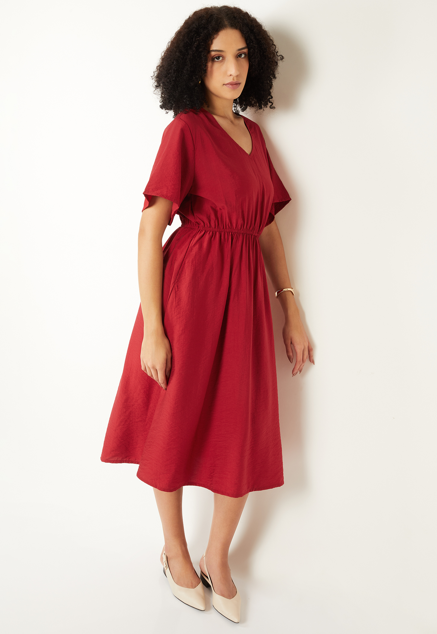 Women Solid A-line Dress-picture-29