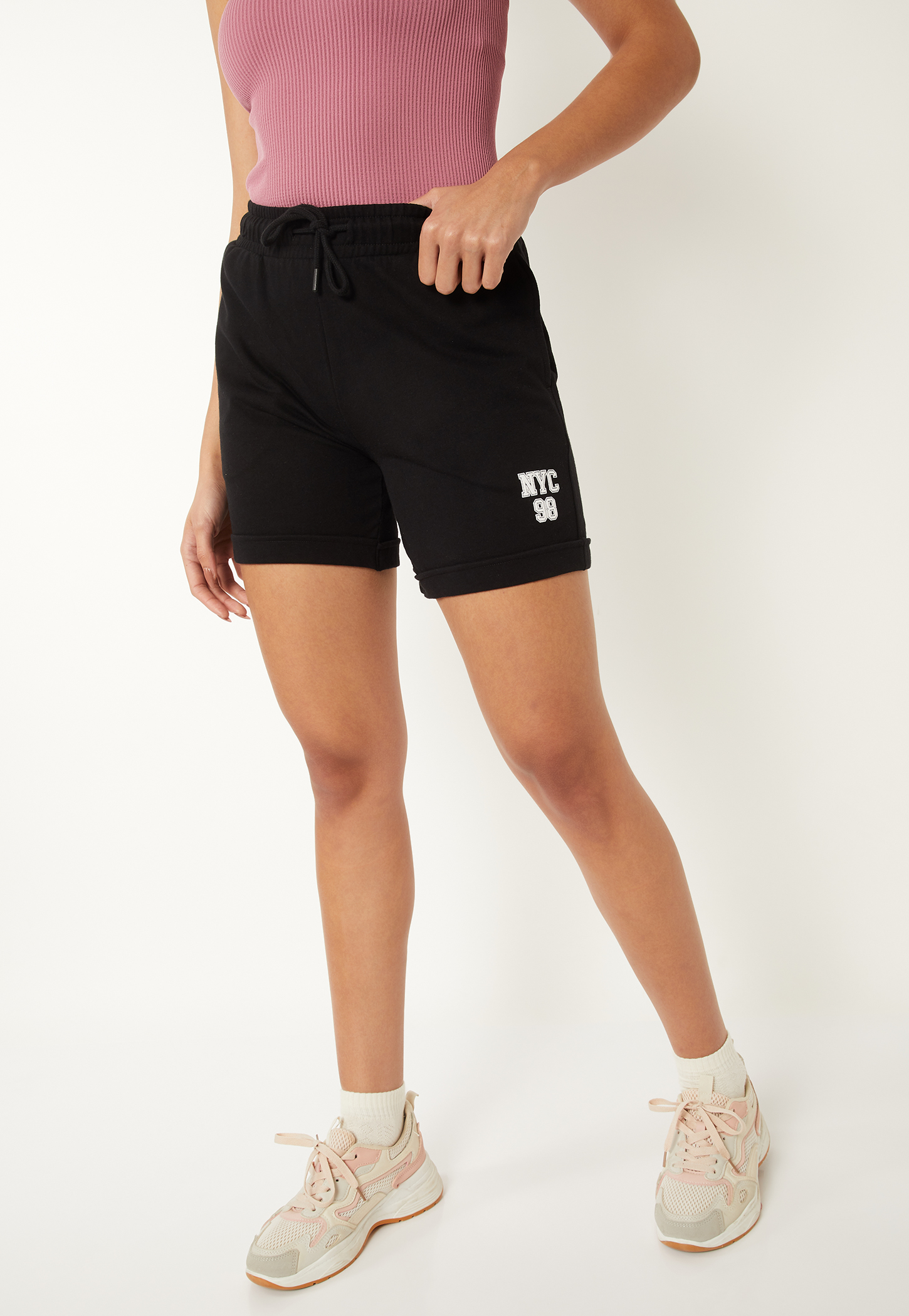 Women Printed Athleisure Shorts-picture-14