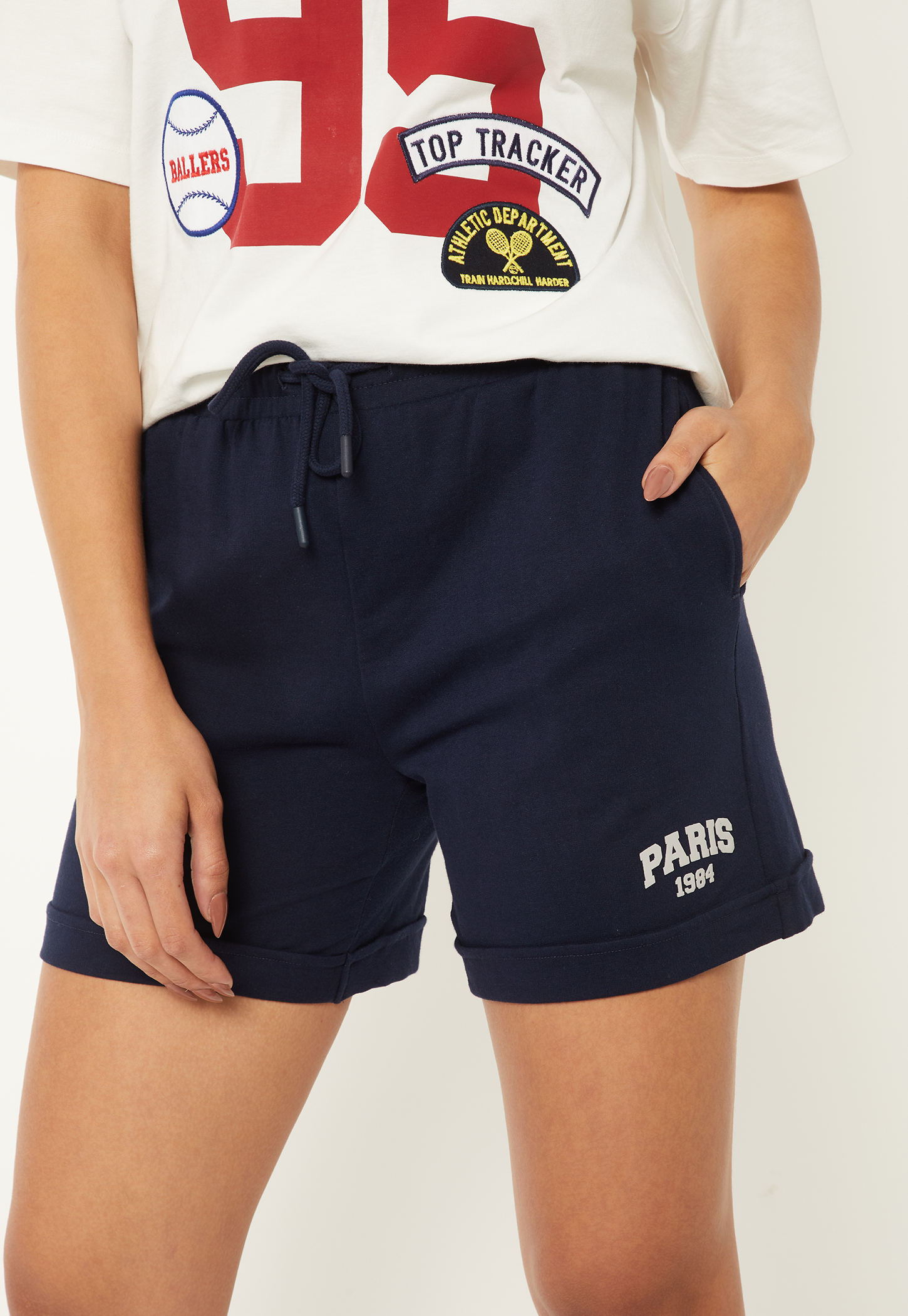 Women Printed Athleisure Shorts-image-11