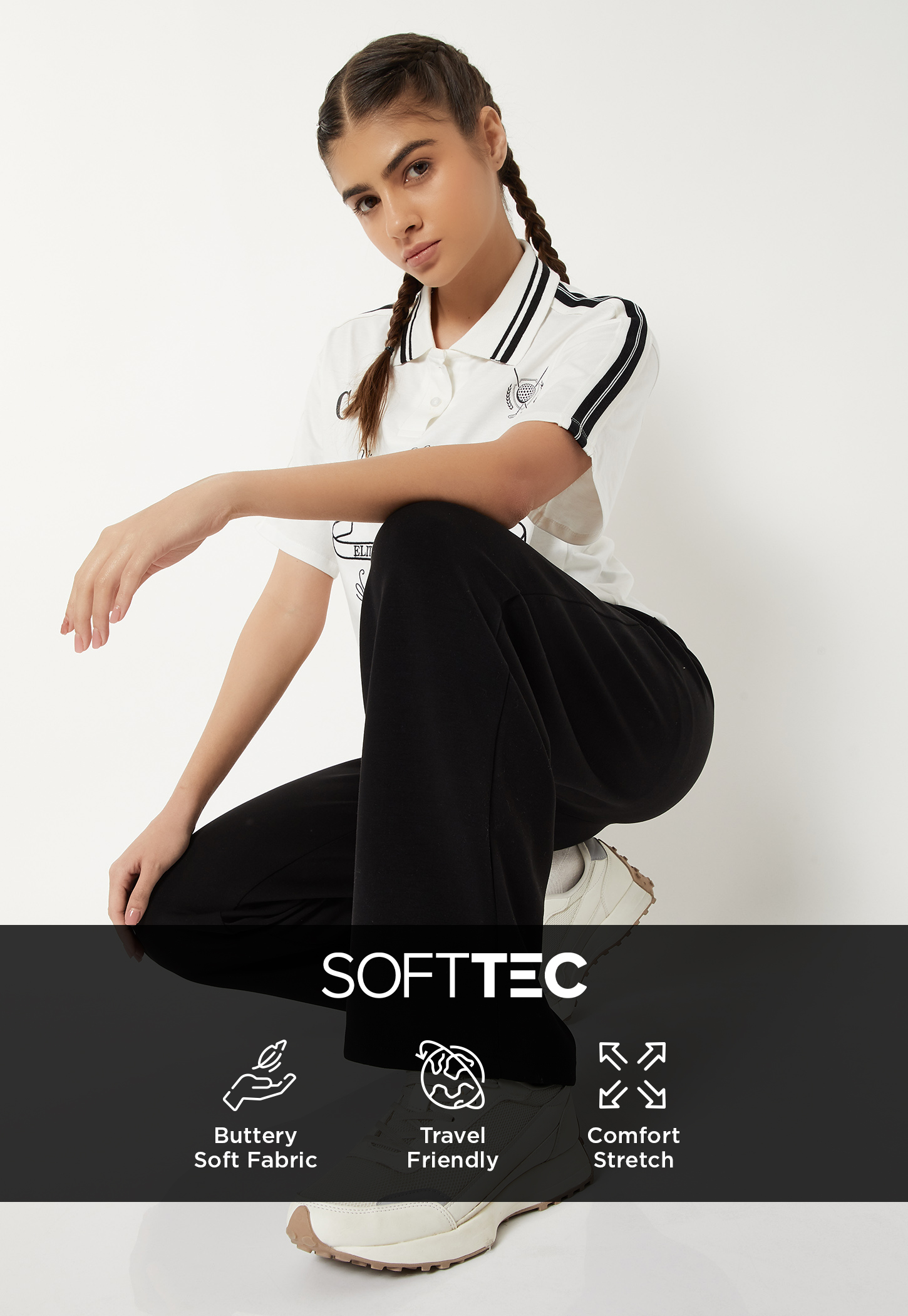 Women Solid Butter Soft Wide Leg Sports Track Pants-picture-30