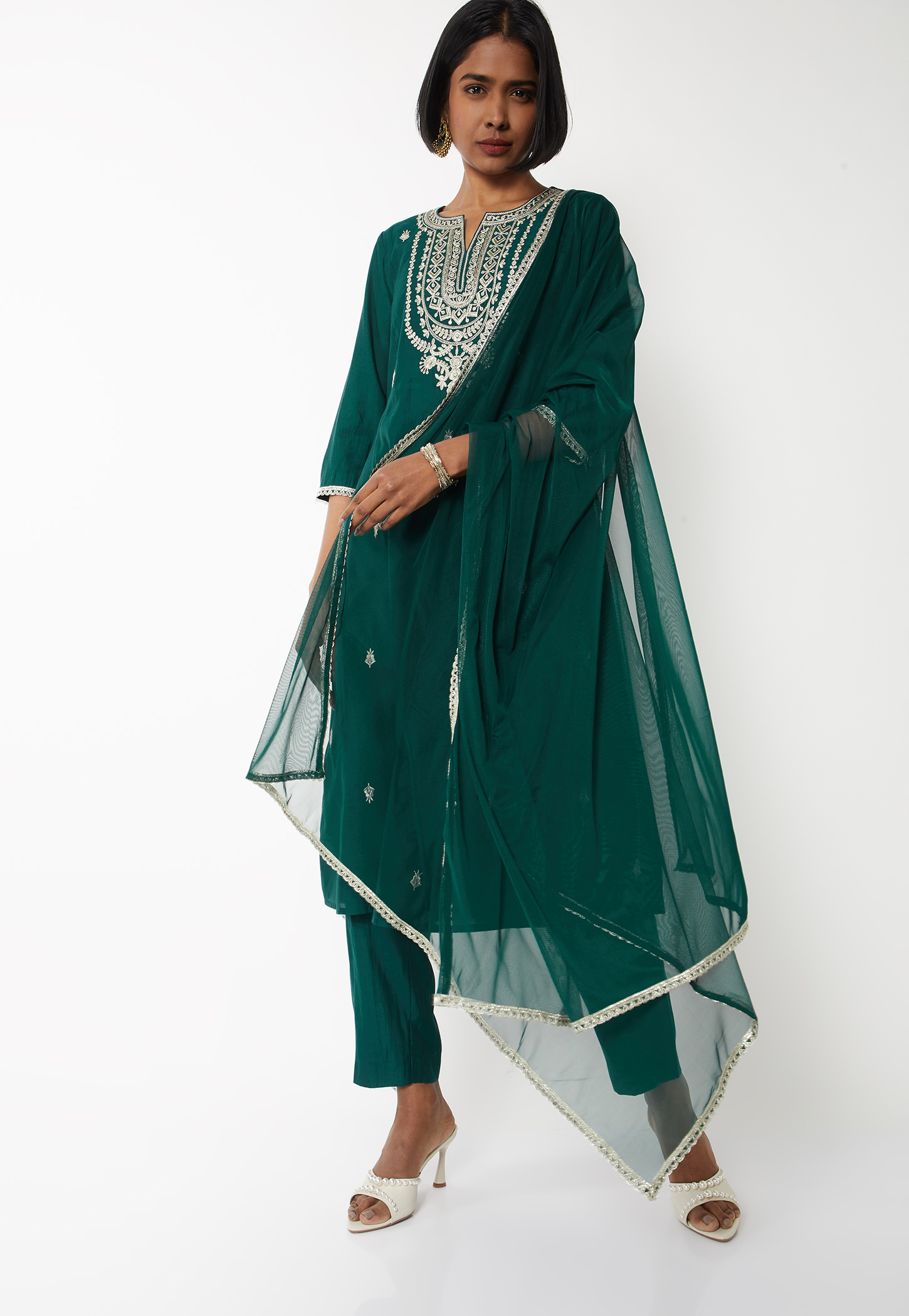 Women Embroidered A-line Kurta Set-picture-24