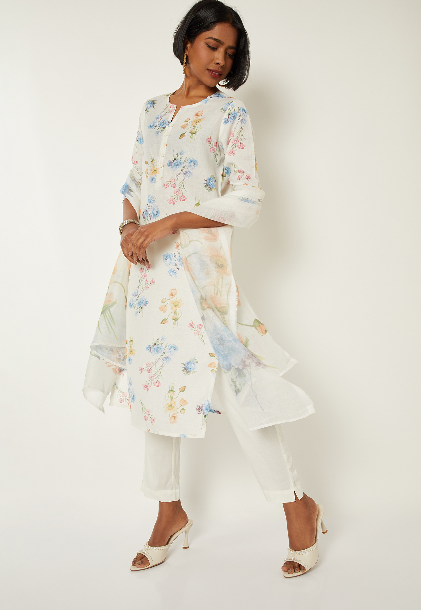 Women Printed Straight Kurta Set with Dupatta-image-10