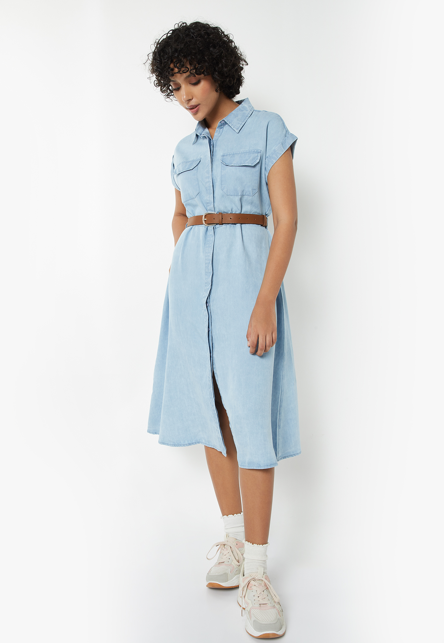 Women Solid Shirt Dress-picture-21