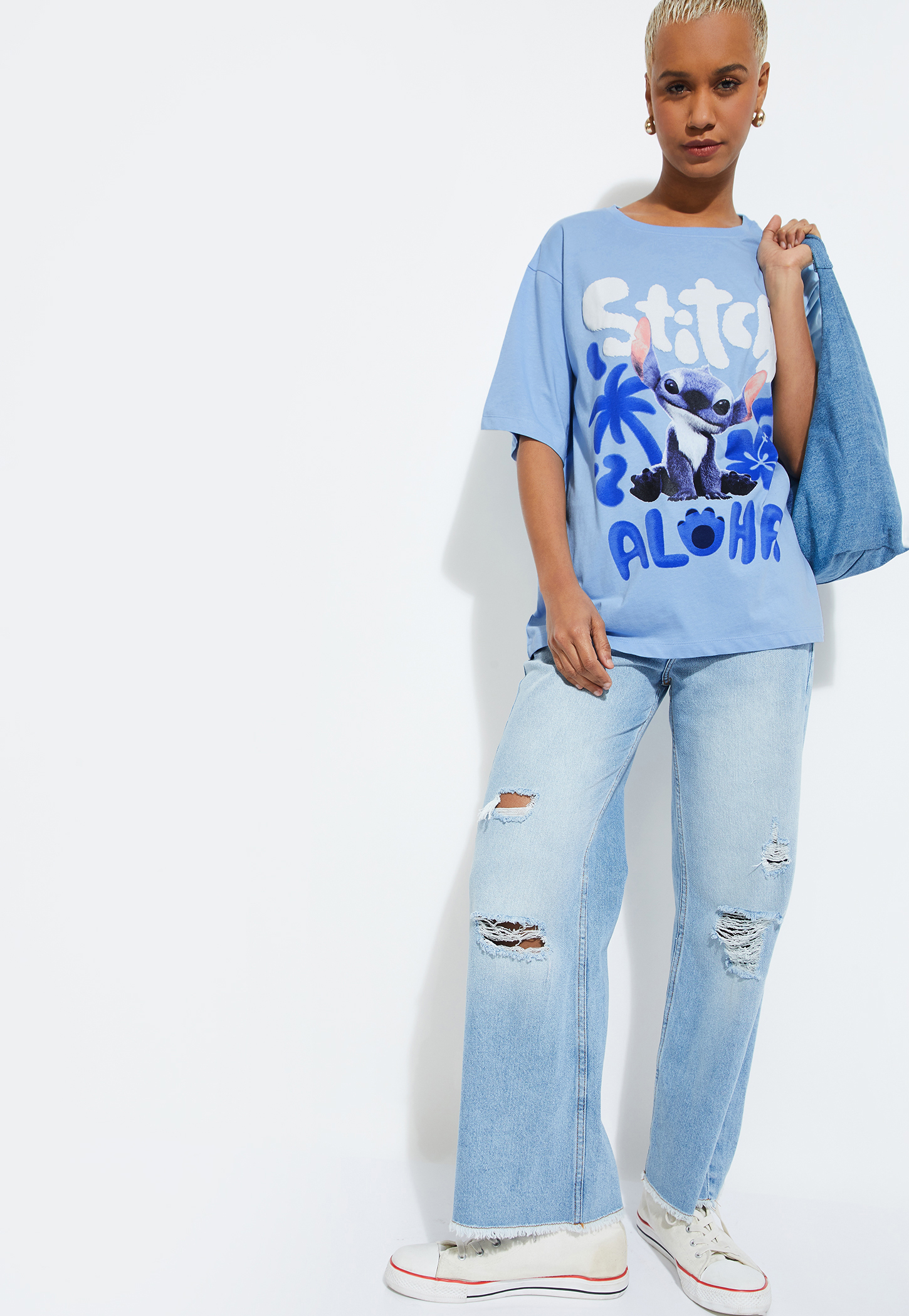 ALAYA F X URB_N Women Lilo & Stitch Print Oversized T-shirt-picture-45