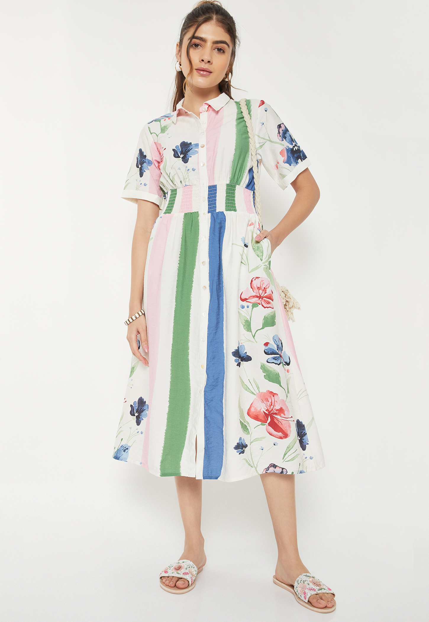 Women Printed Shirt Dress-picture-54