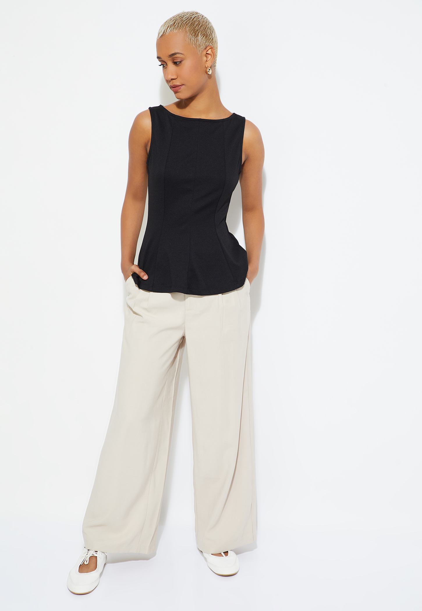 ALAYA F X URB_N Women Solid Peplum Top-picture-28