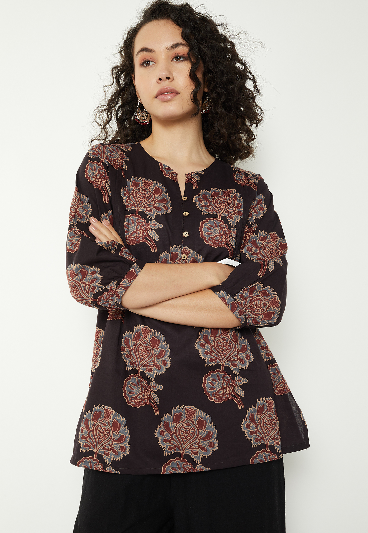 Women Printed Kurti-image-7