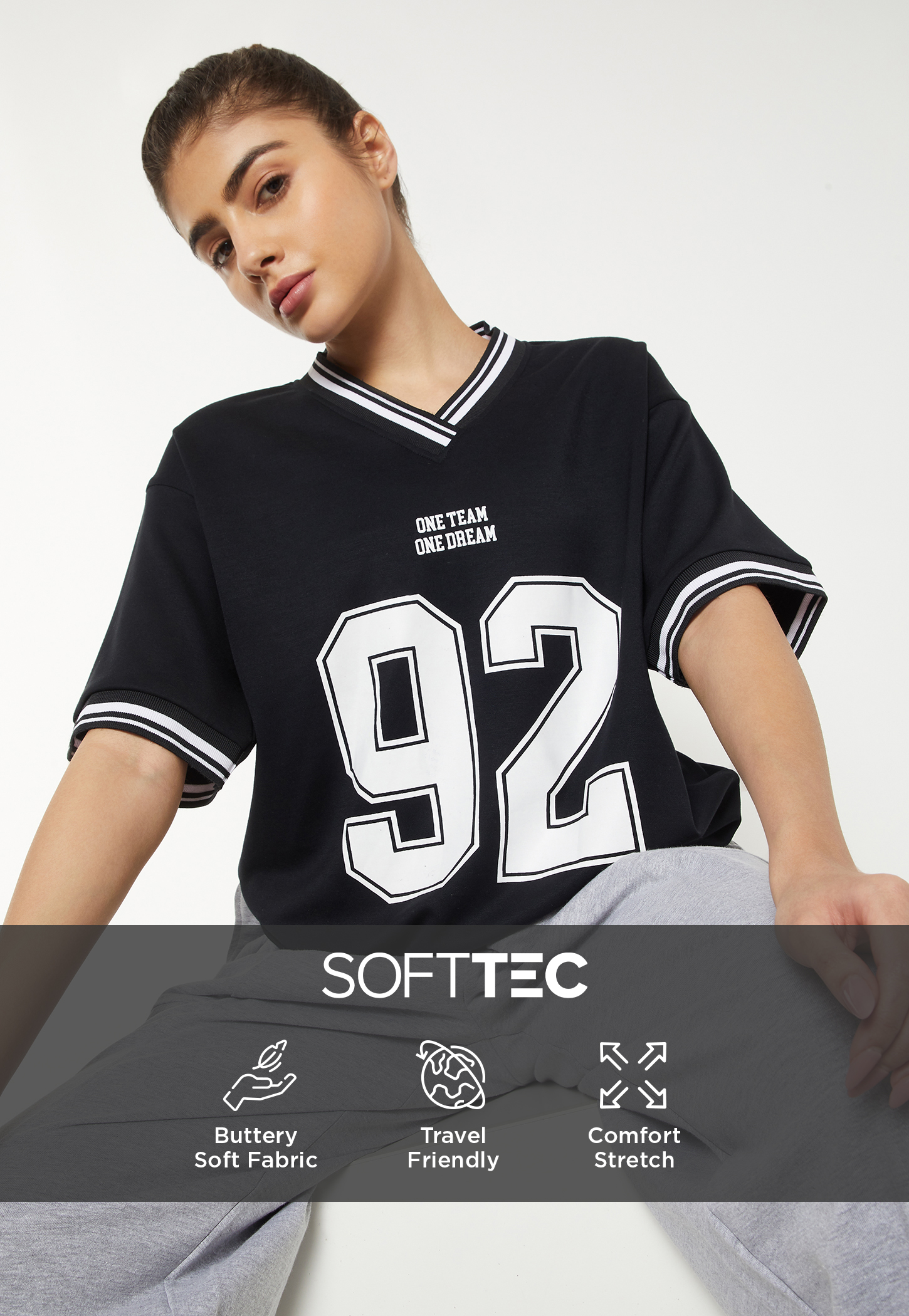 Women Printed Boxy Fit Sports T-shirt-image-17
