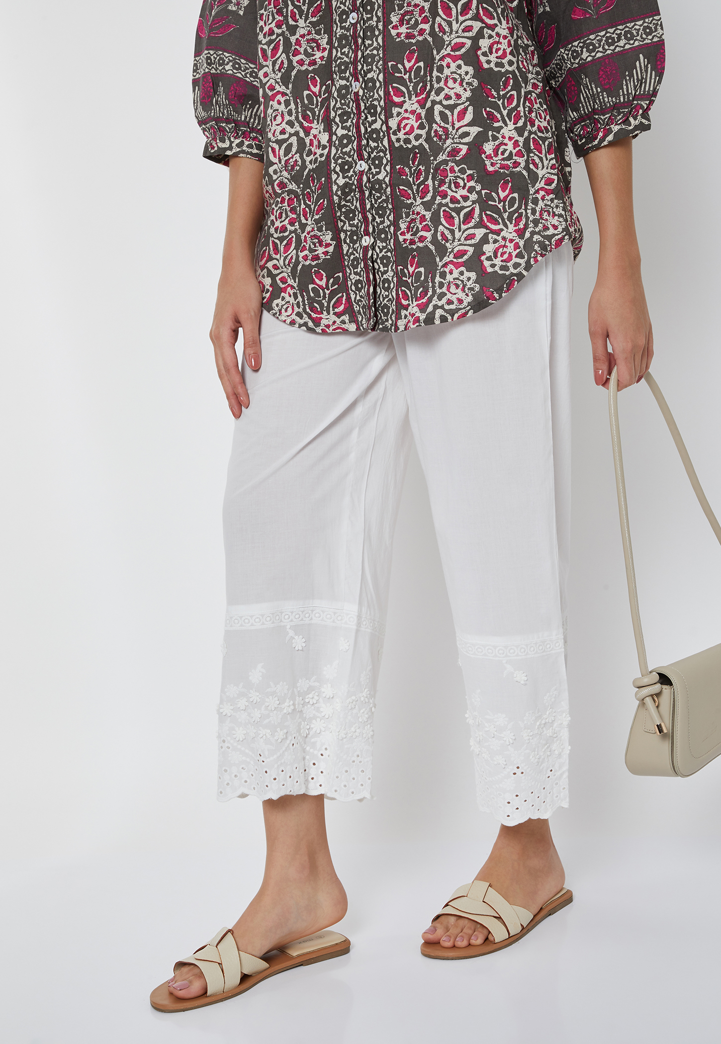 Women Schiffli Hem Palazzos-picture-37