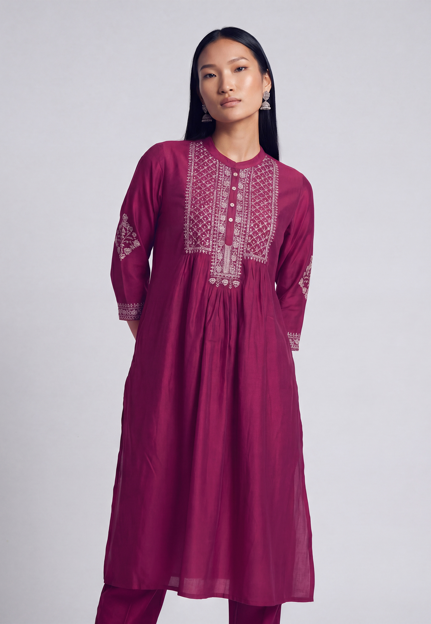 Women Embroidered Straight Kurta Set-picture-36