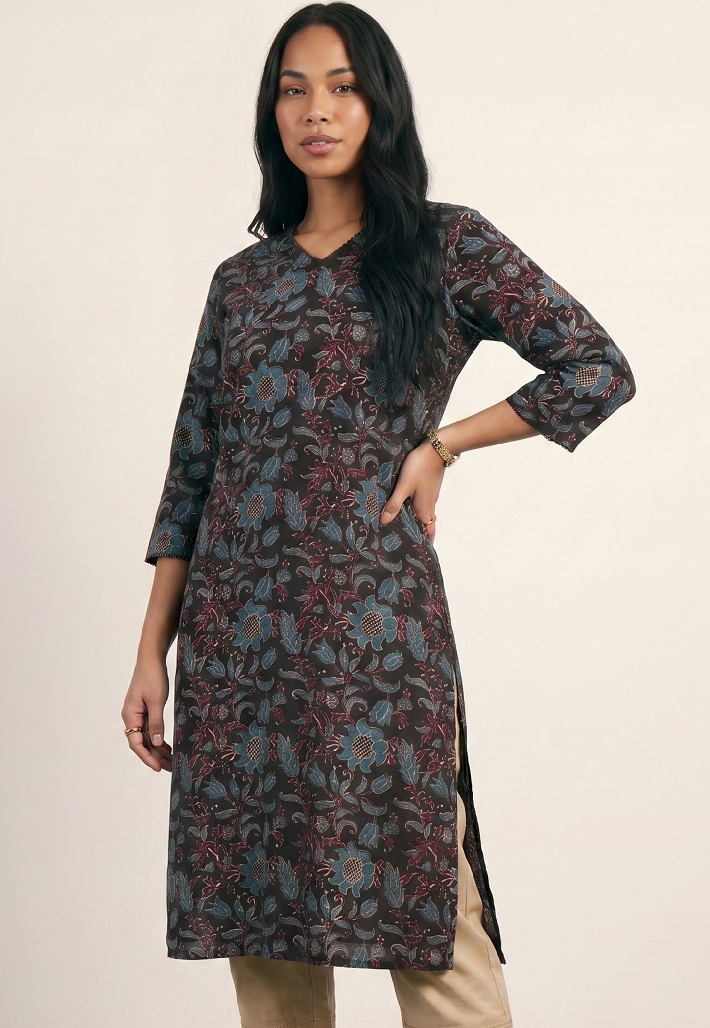 Women Floral Print Straight Kurta-picture-15