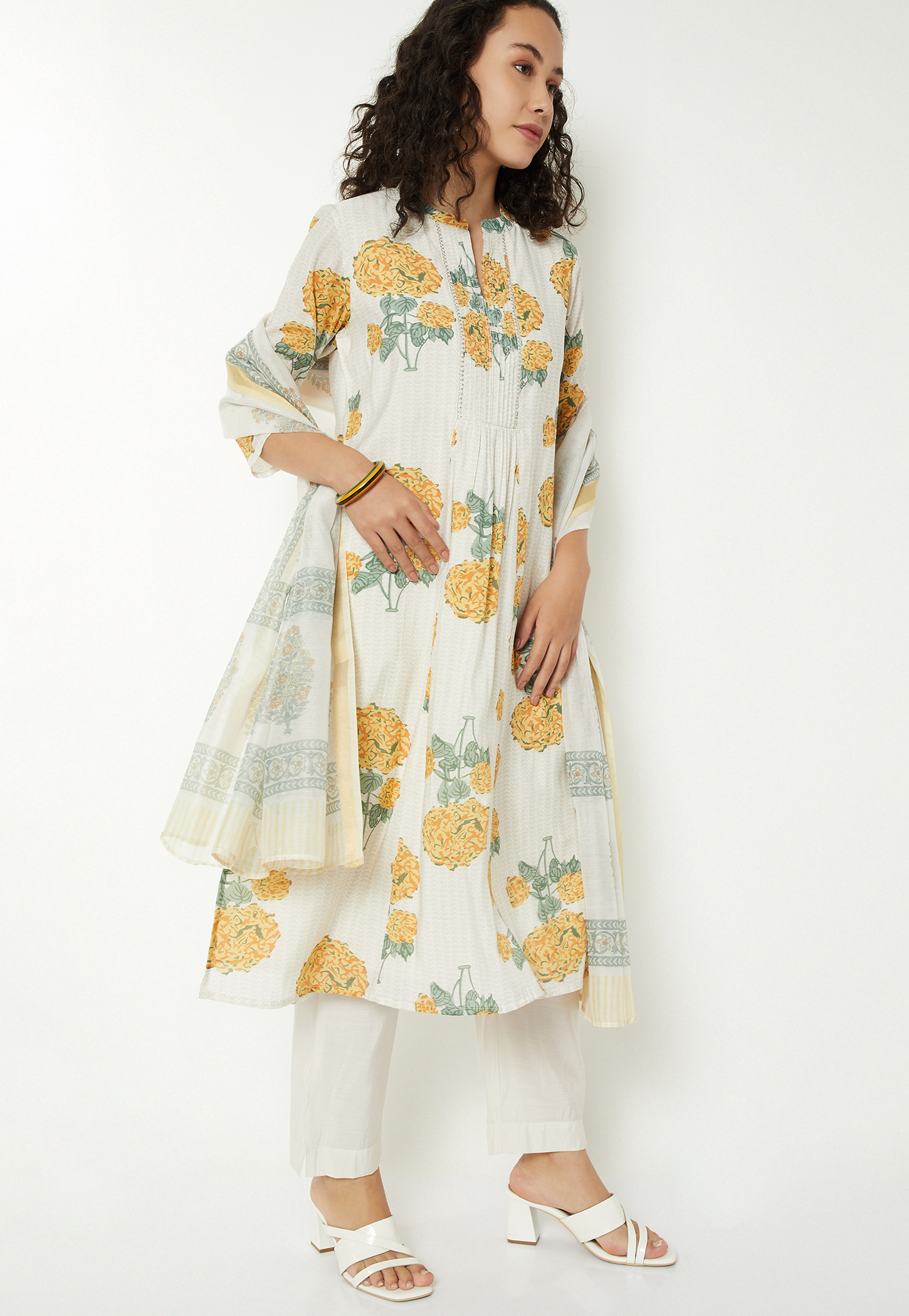 Women Floral Print A-Line Kurta Set-picture-27