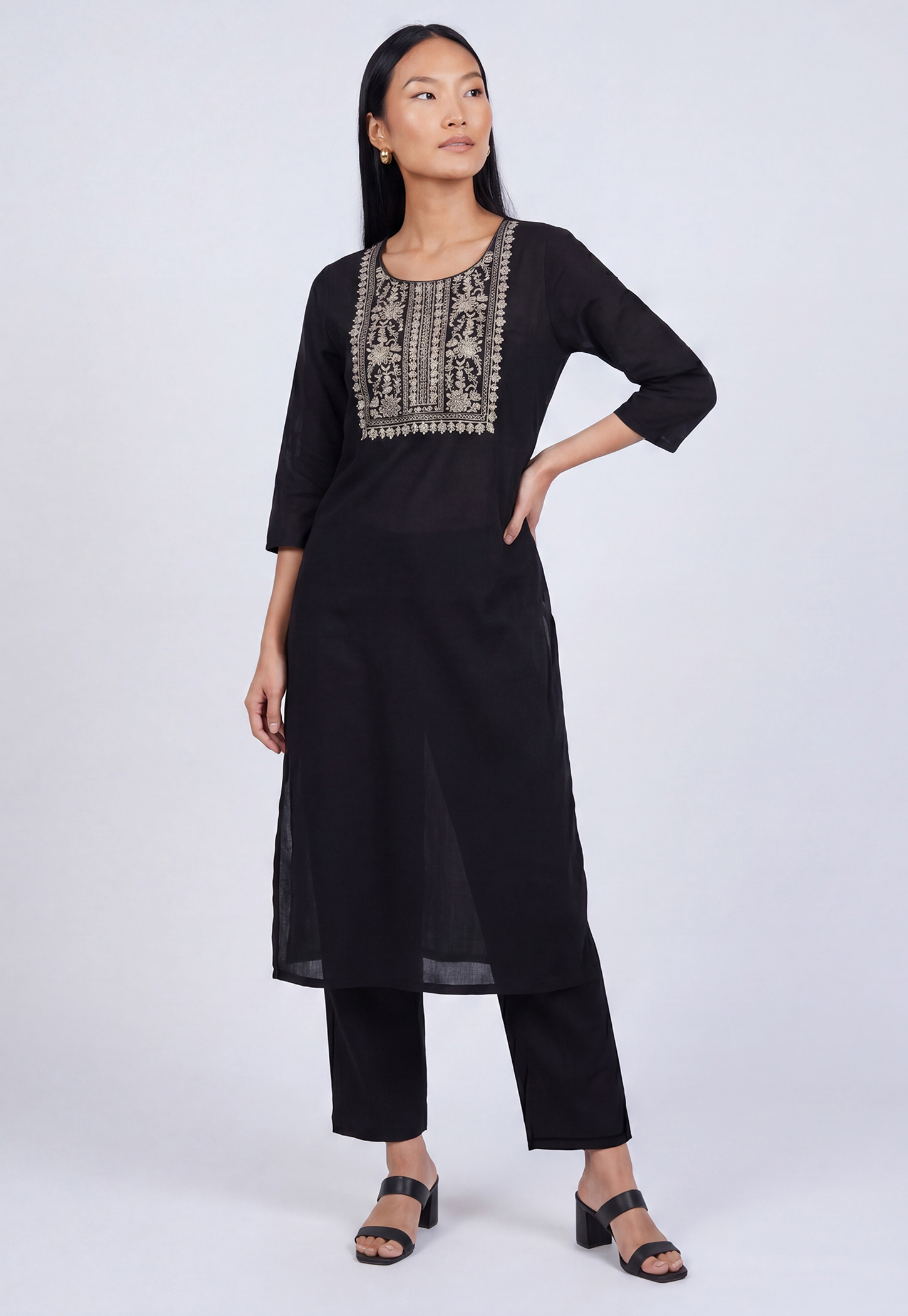 Women Embroidered A-Line Kurta Set-picture-48