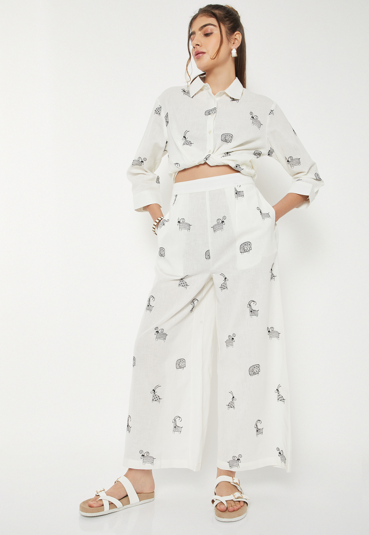 Women Embroidered Palazzos-image-20