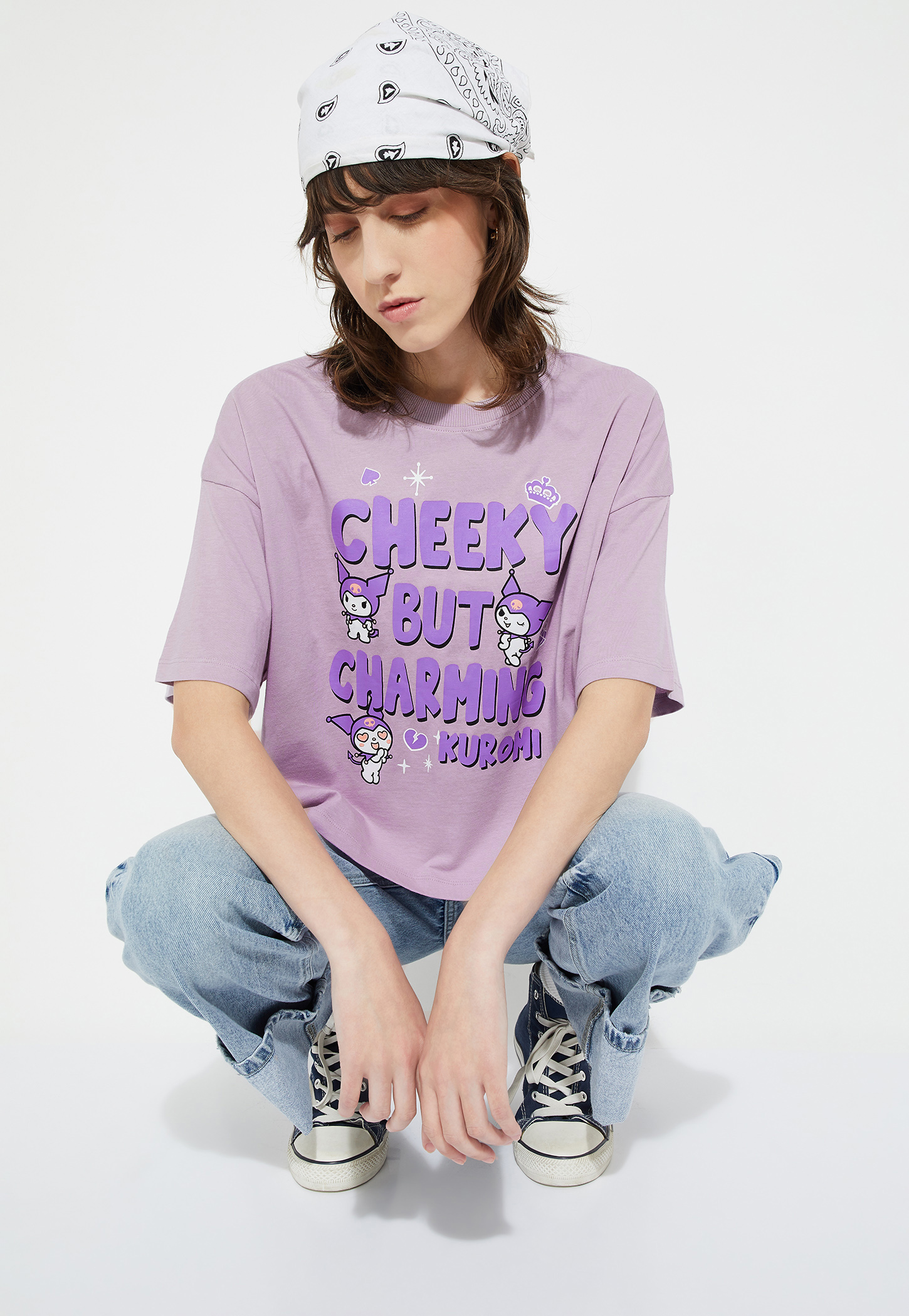 URB_N Women Hello Kitty Boxy Fit T-shirt-picture-48