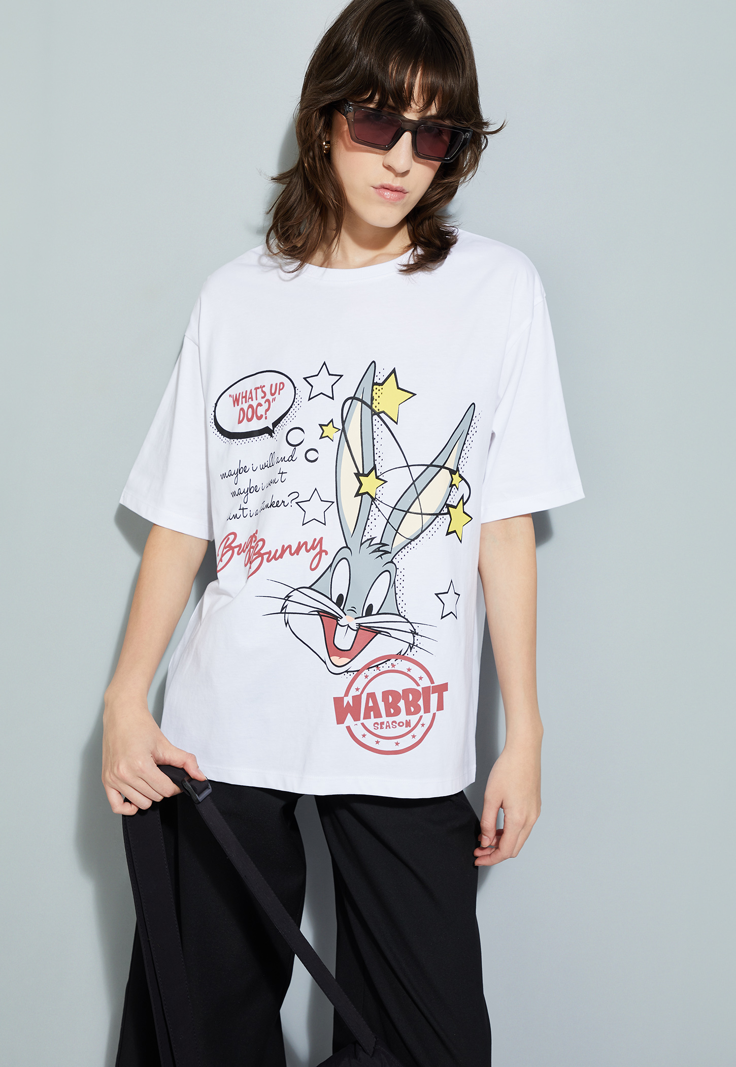URB_N Women Looney Tunes Print Oversized T-shirt-picture-37
