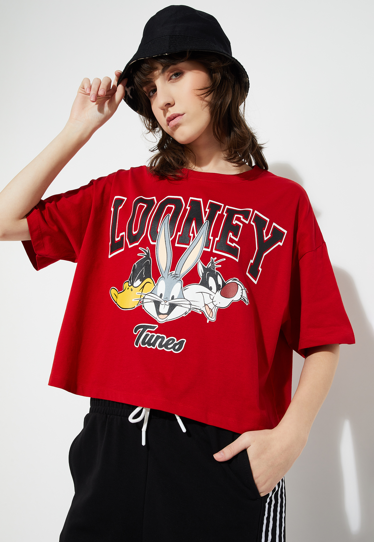 URB_N Women Looney Tunes Print Boxy Fit T-shirt-picture-13