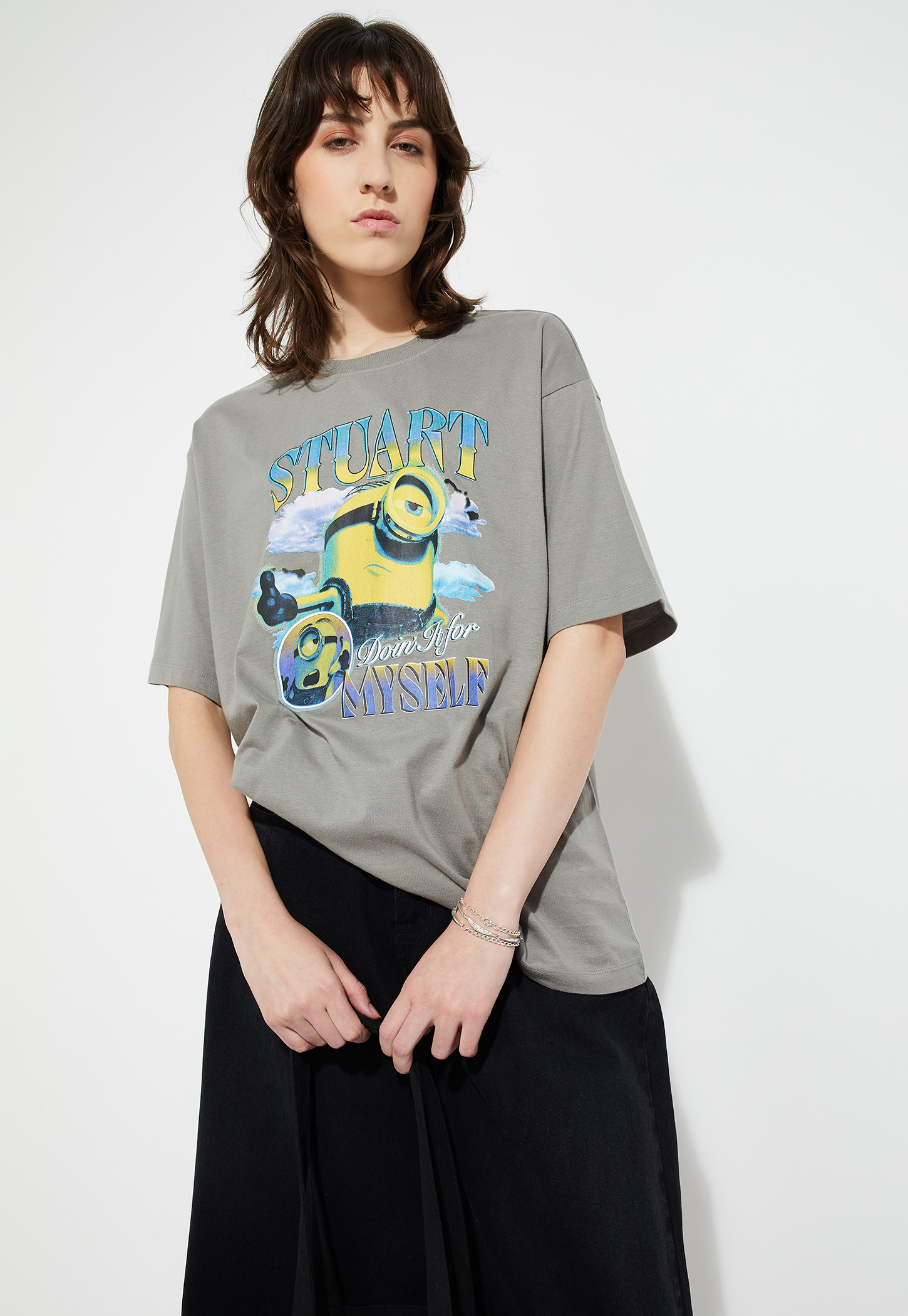 URB_N Women Minion Print Oversized T-shirt-picture-39