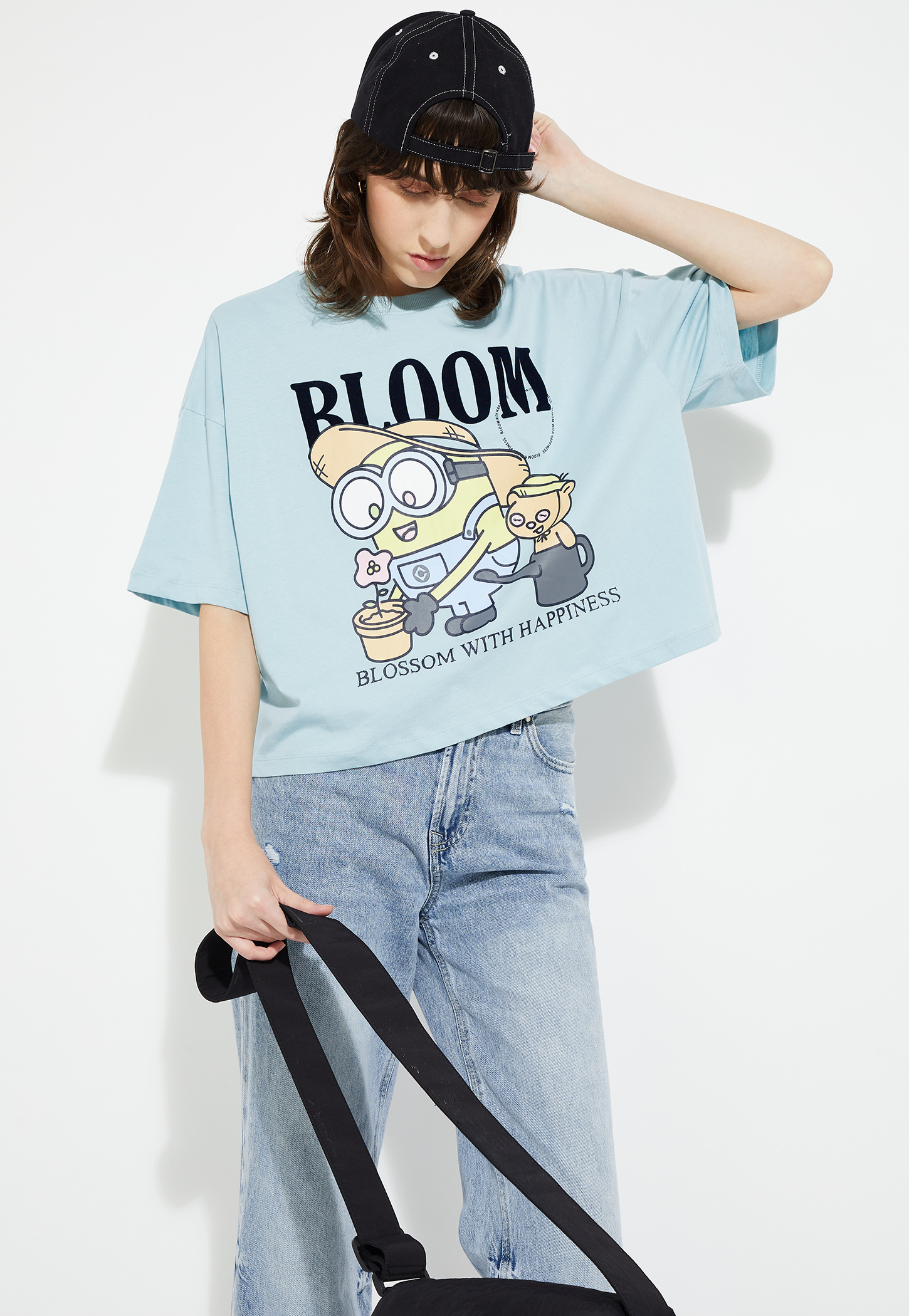 URB_N Women Minion Print Boxy Fit T-shirt-picture-53