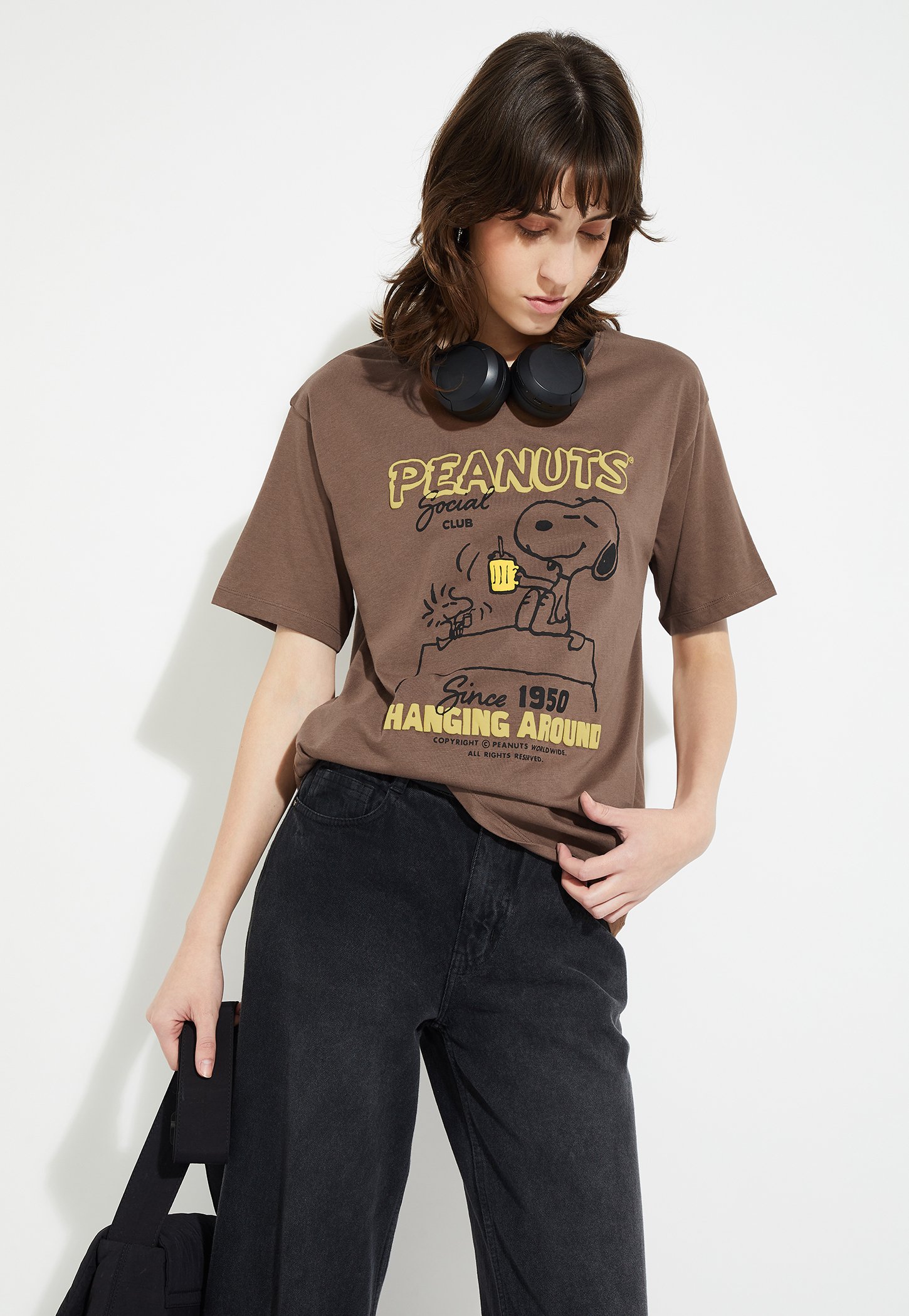 URB_N Women Peanut Snoopy Print Oversized T-shirt-picture-16