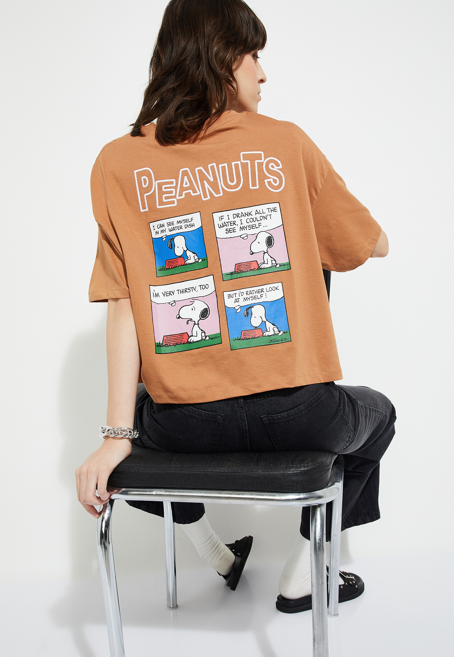URB_N Women Peanut Snoopy Boxy Fit T-shirt-picture-34