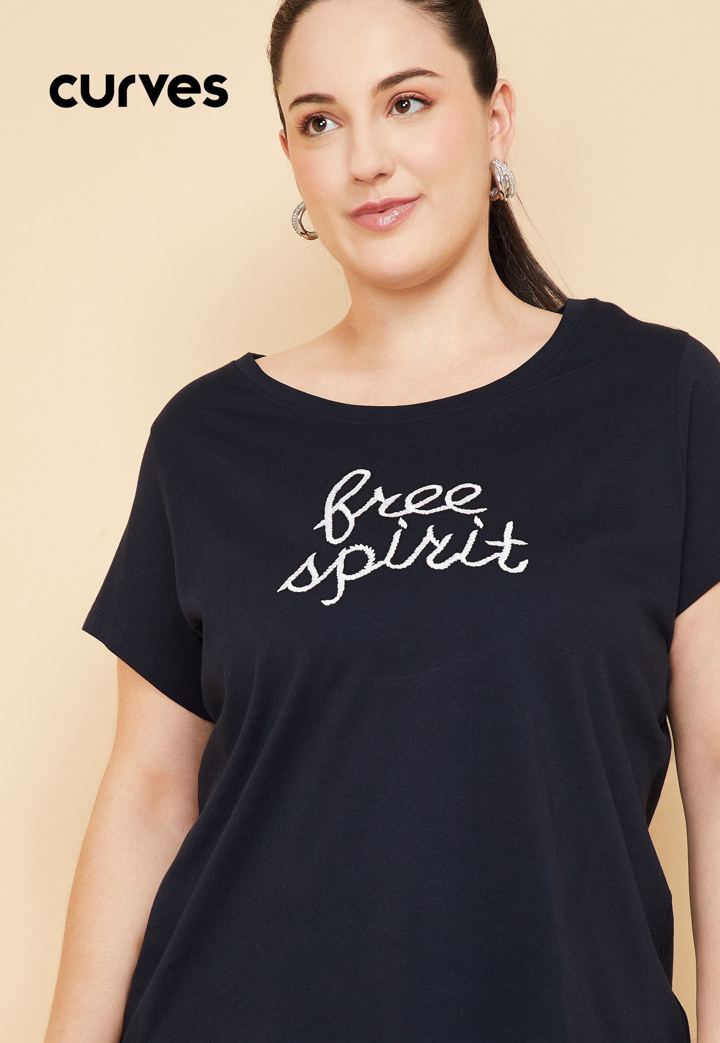 Women's Embroidered Relaxed Fit T-shirt-picture-24