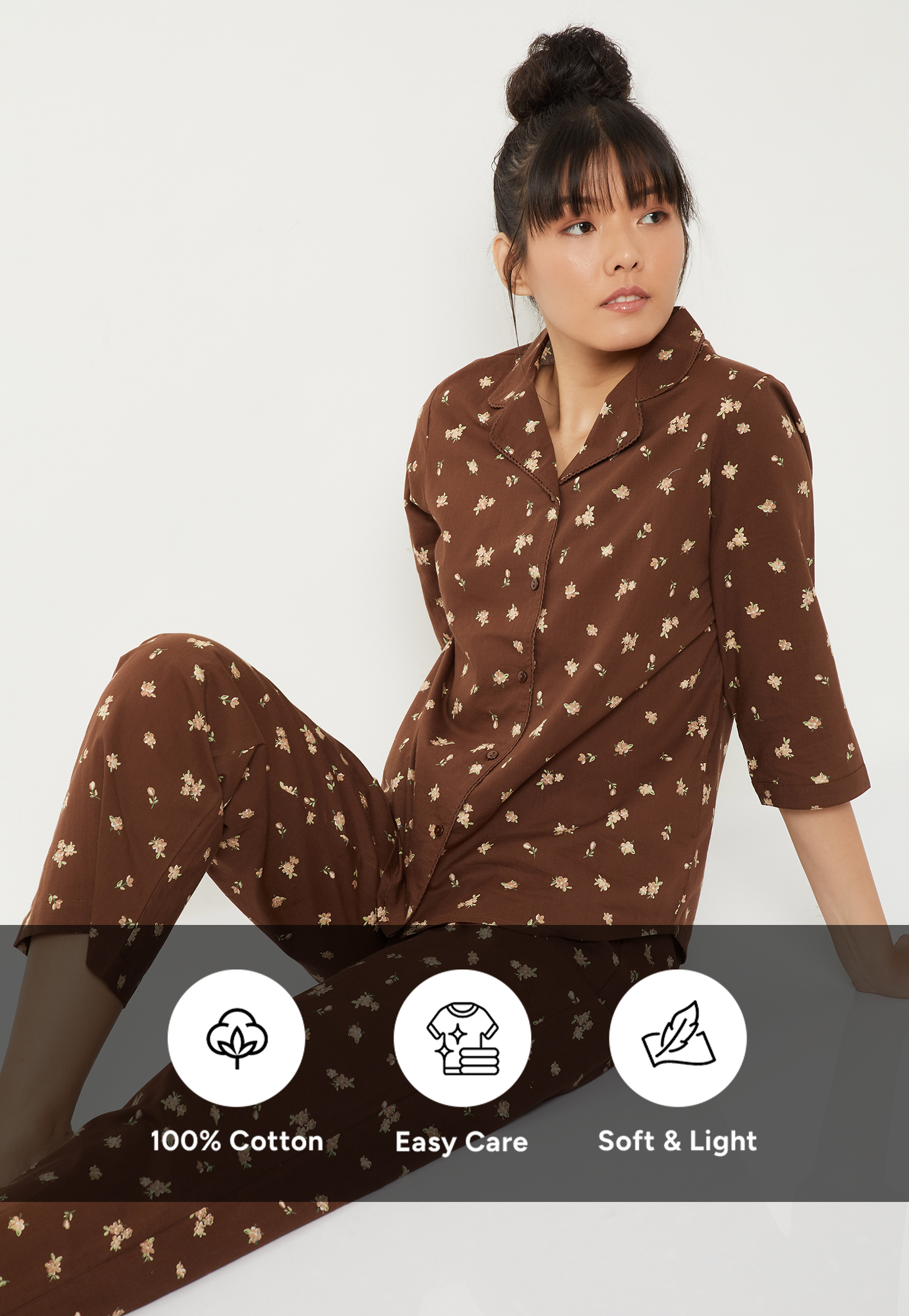 Women Pure Cotton Floral Printed PJ Set-picture-45