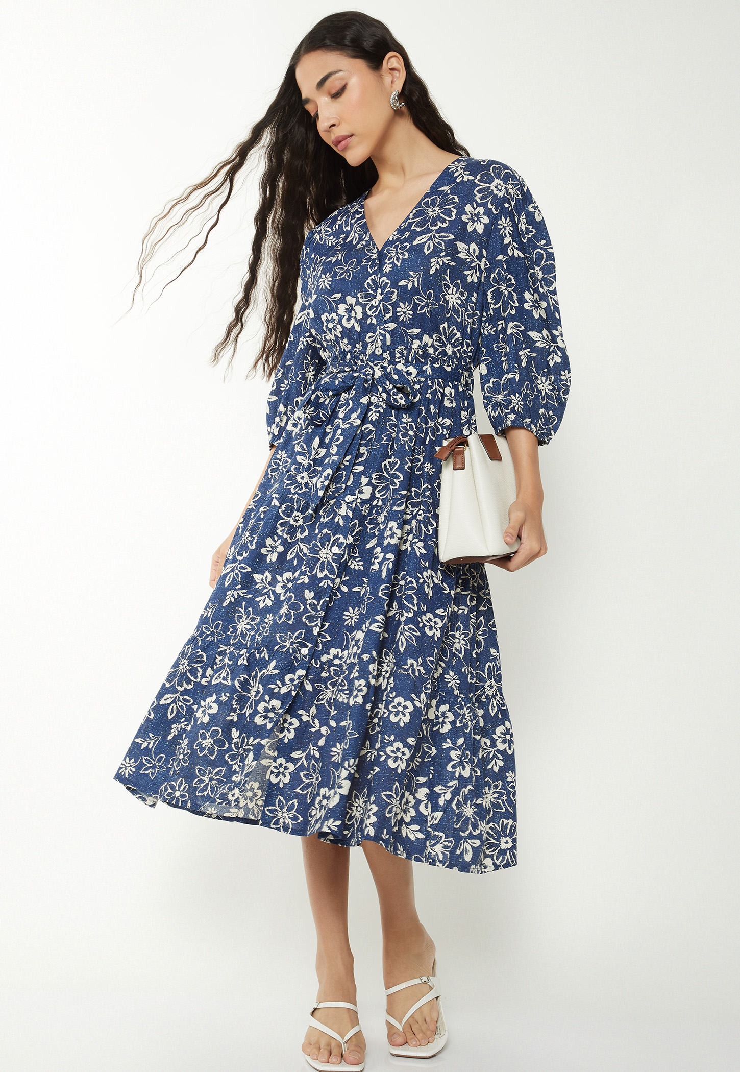 Women Floral Print Midi Dress-picture-50