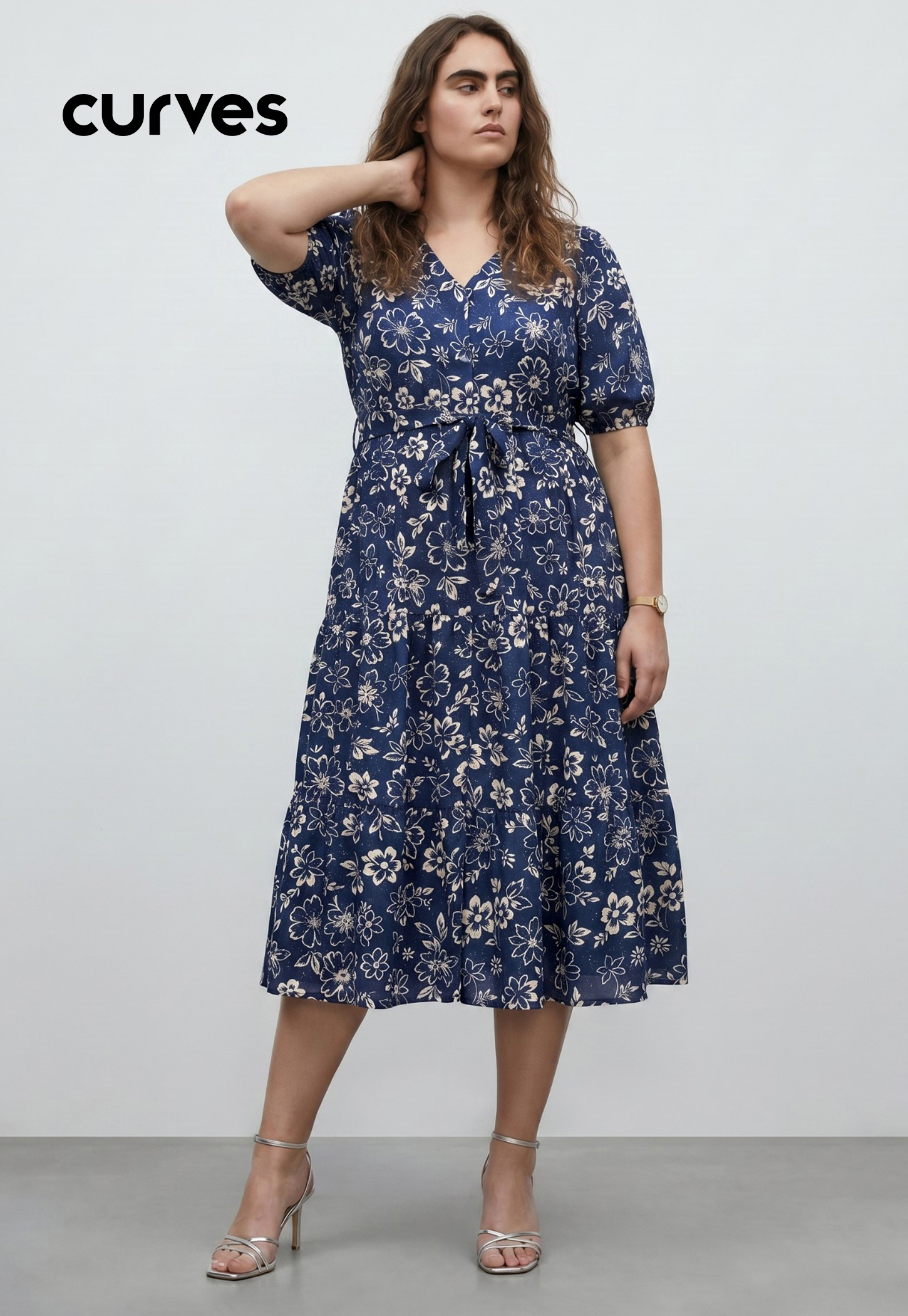 Women Floral Print Midi Dress-picture-19