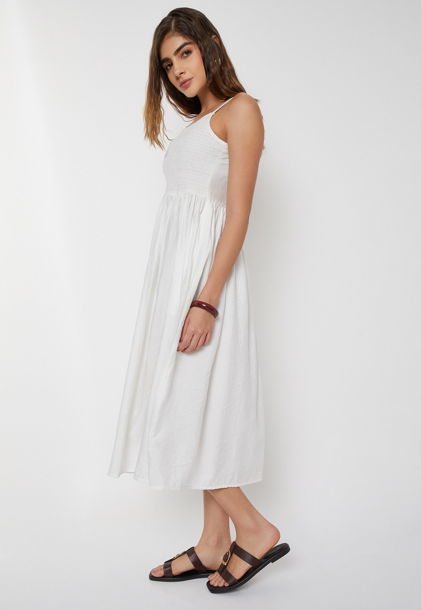 Women Smocked A-line Dress-picture-14
