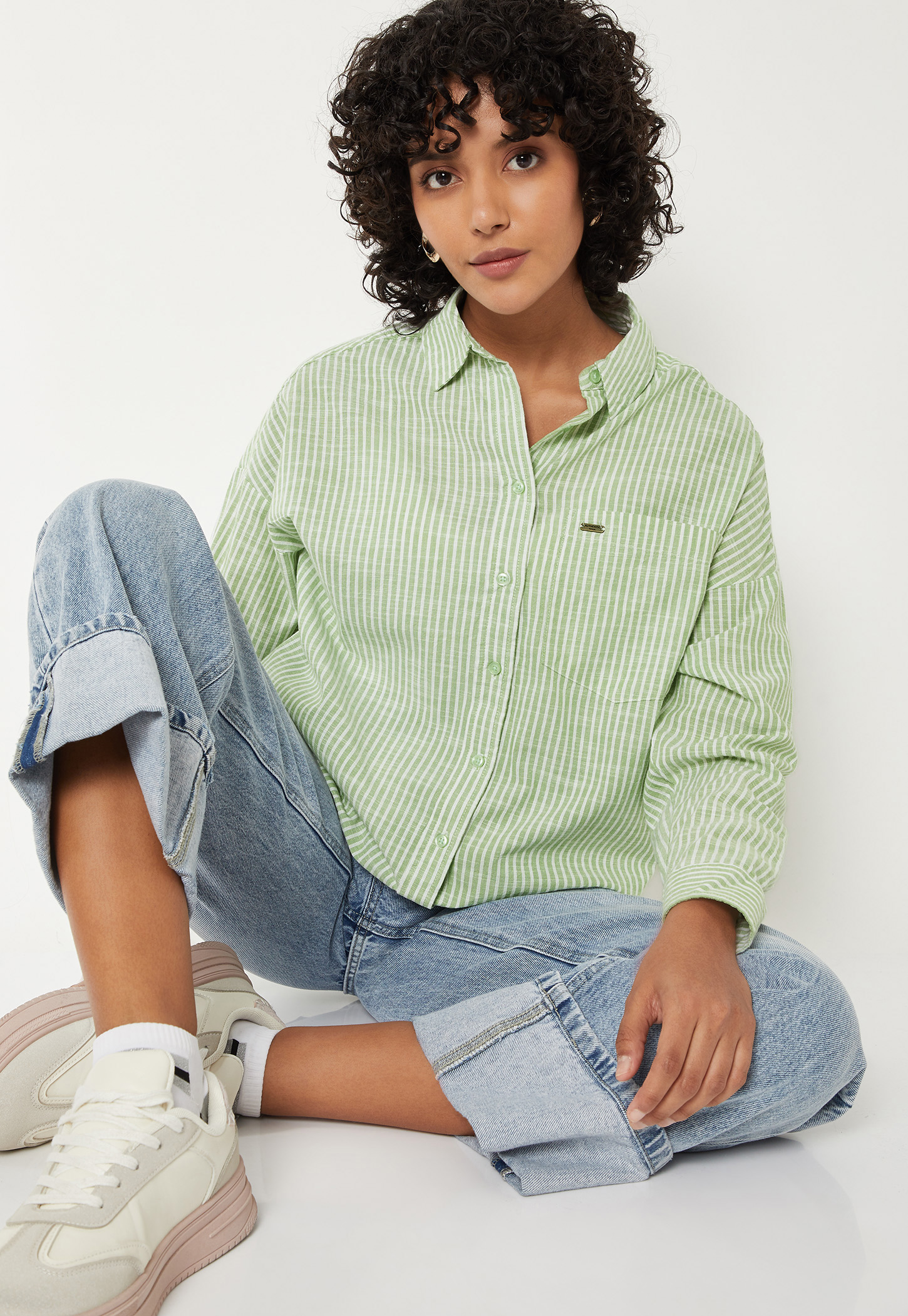 Women Striped Oversized Shirt-picture-48