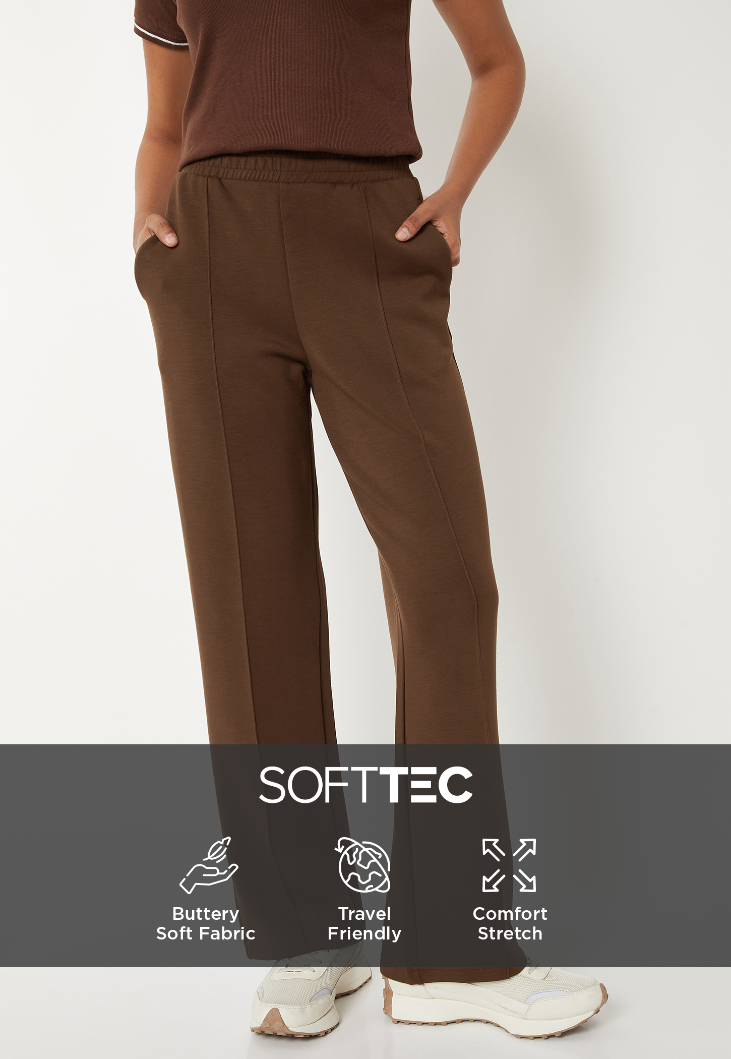 Women Pintuck Wide-Leg Track Pants-picture-29