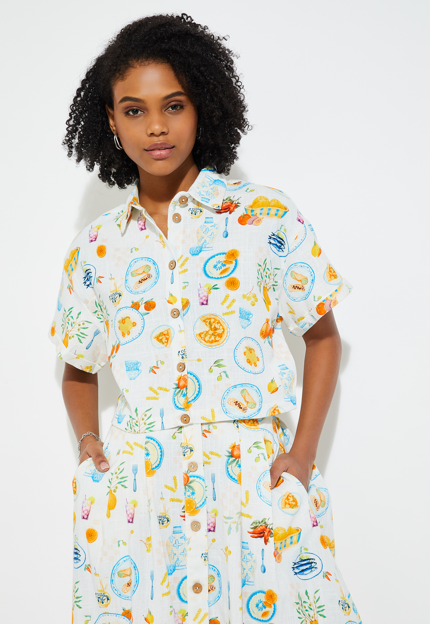 URB_N Women Printed Boxy Fit Shirt-image-21