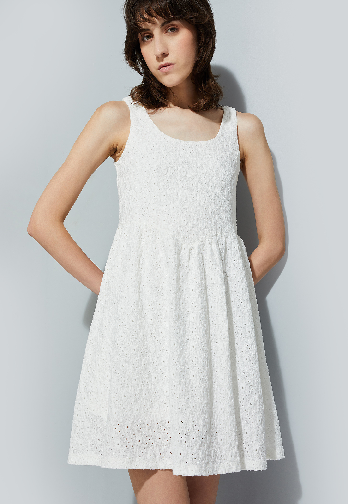 URB_N Women Schiffli Fit & Flare Dress-picture-55