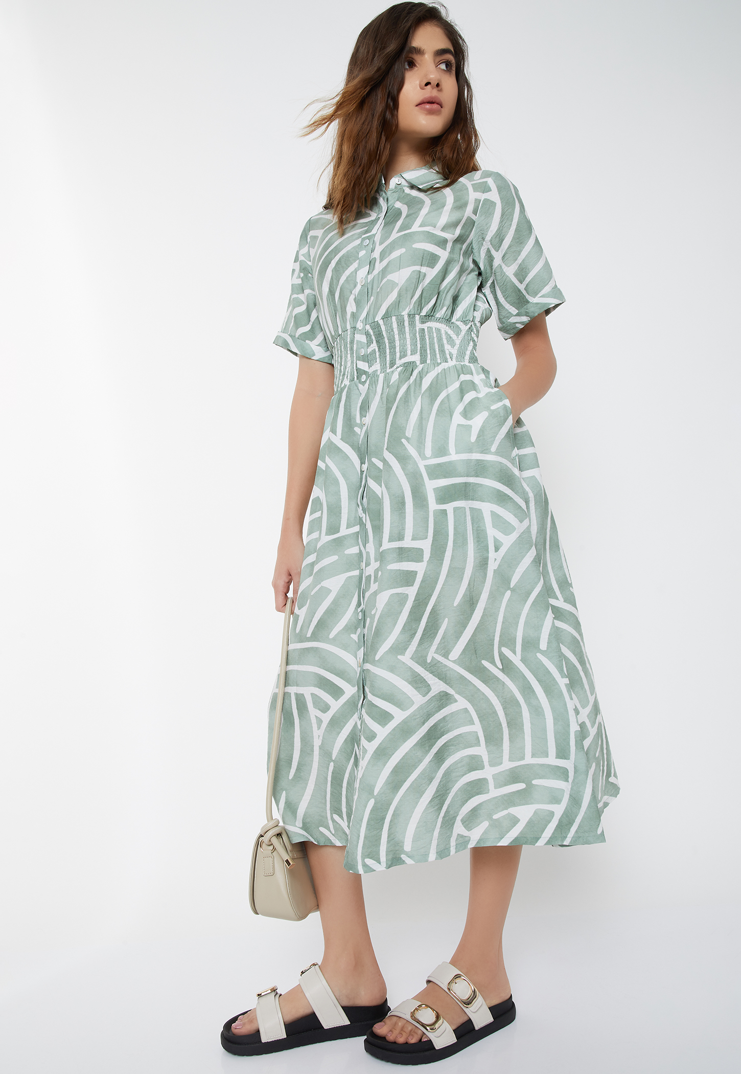Women Printed Shirt Dress-picture-51