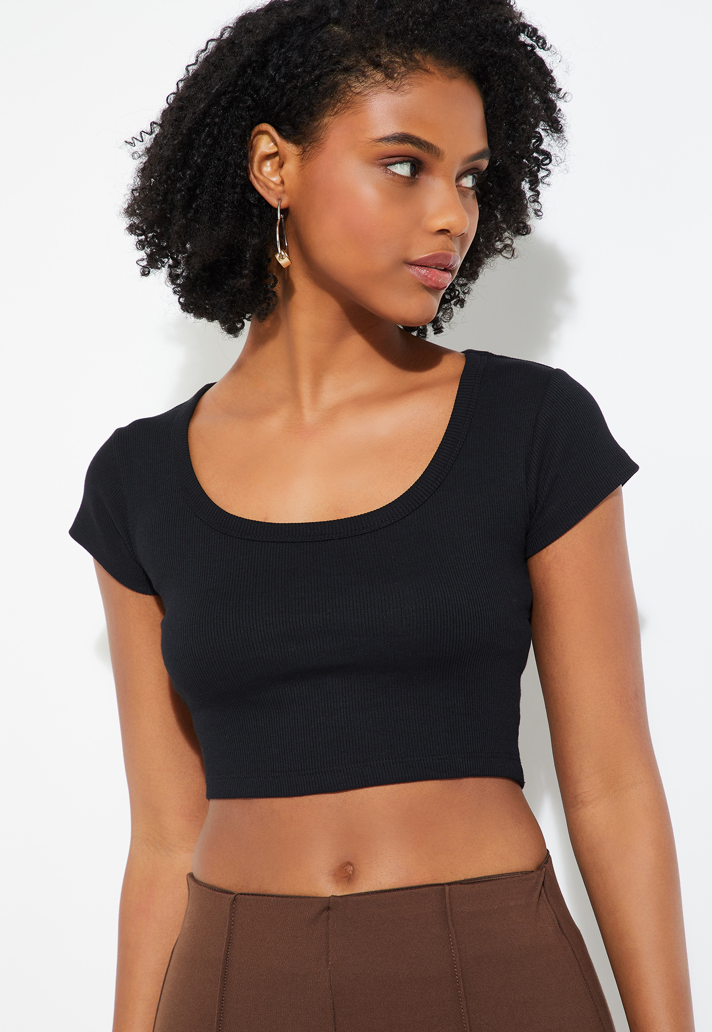 URB_N Women Ribbed Crop T-shirt-picture-43