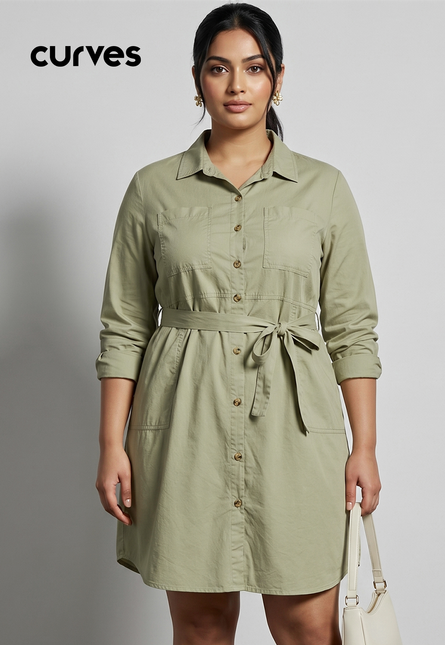 Women Solid Shirt Dress-image-19