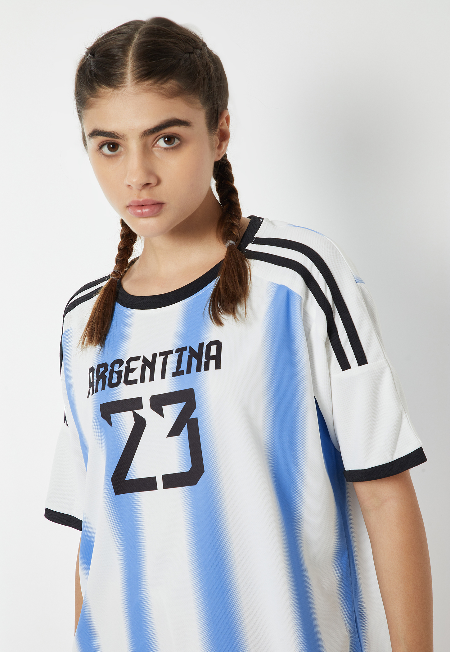 Women Argentina Oversized Sports T-shirt-picture-39