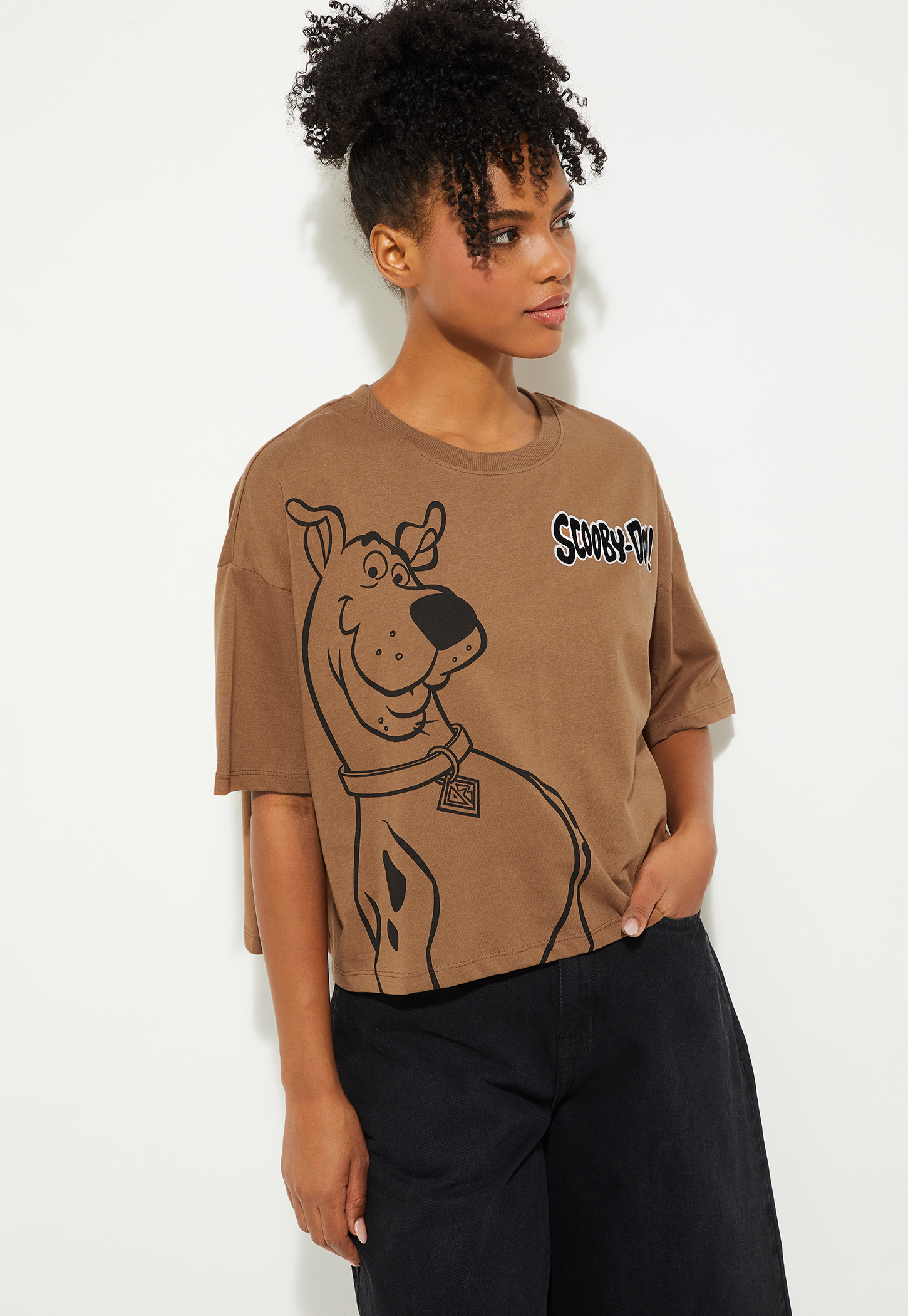 URB_N Women Scooby Doo Printed Boxy T-shirt-picture-34