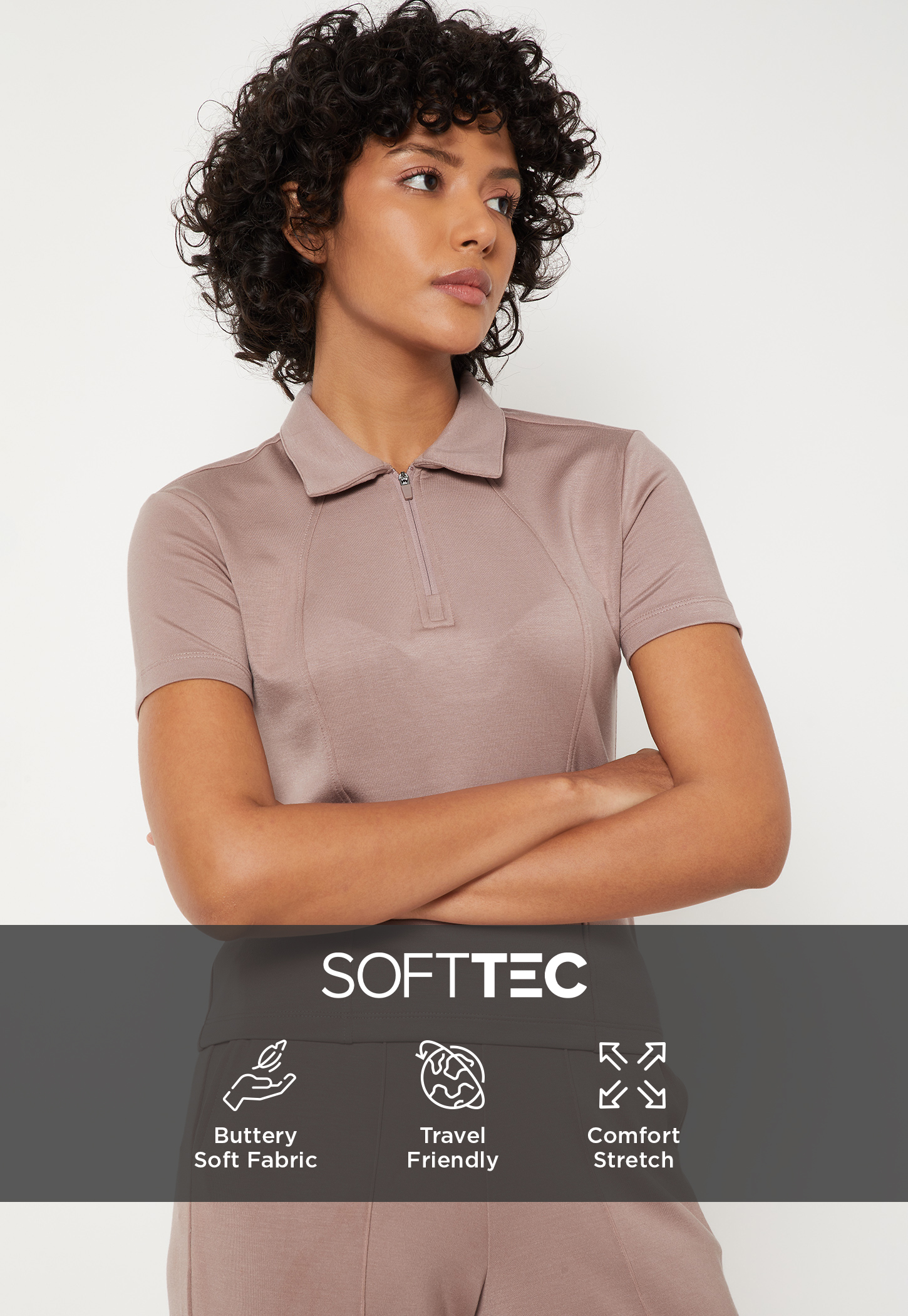 Women Solid Sports Polo T-shirt-image-35