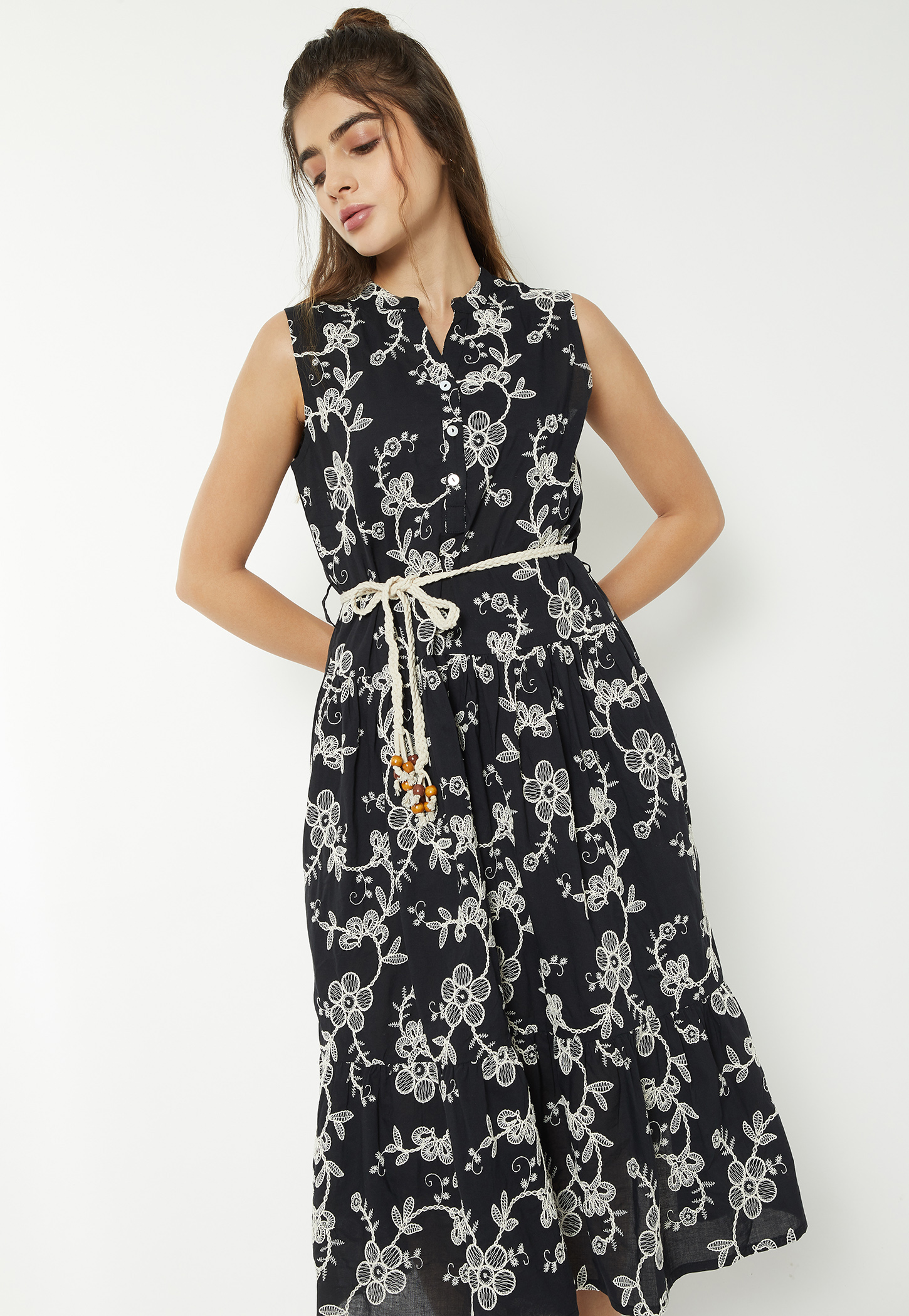 Women Embroidered Midi Dress-picture-11